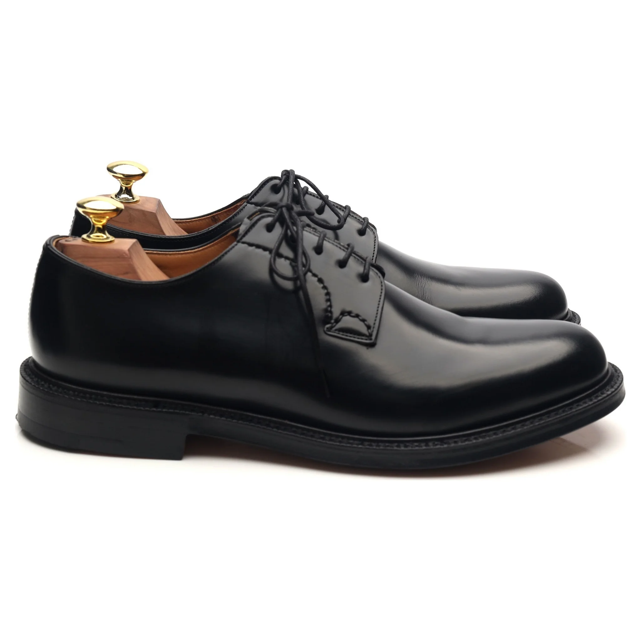 'Shannon' Black Leather Derby UK 8 F - Image 6