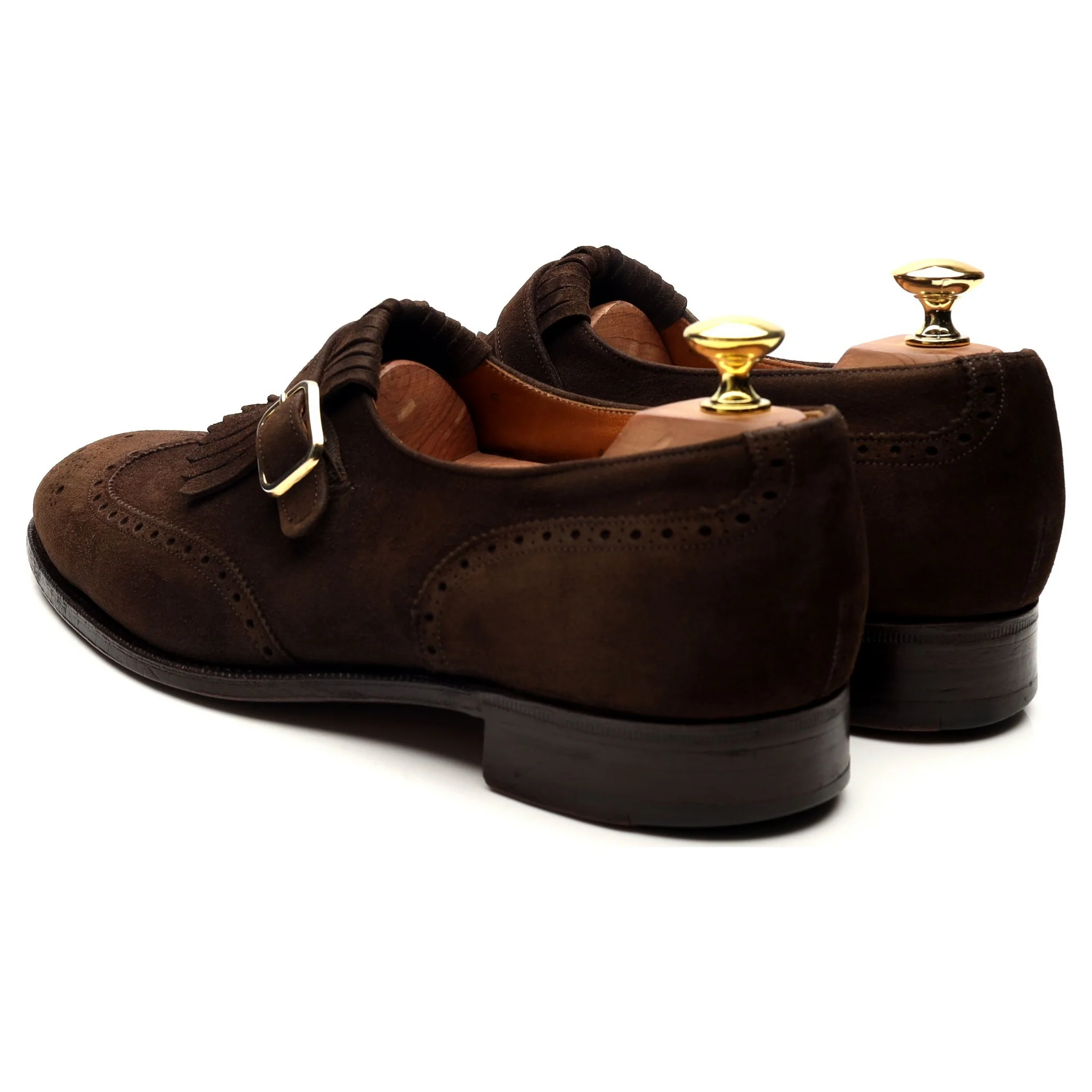 'Stafford' Brown Suede Monk Strap UK 8 F - Image 3