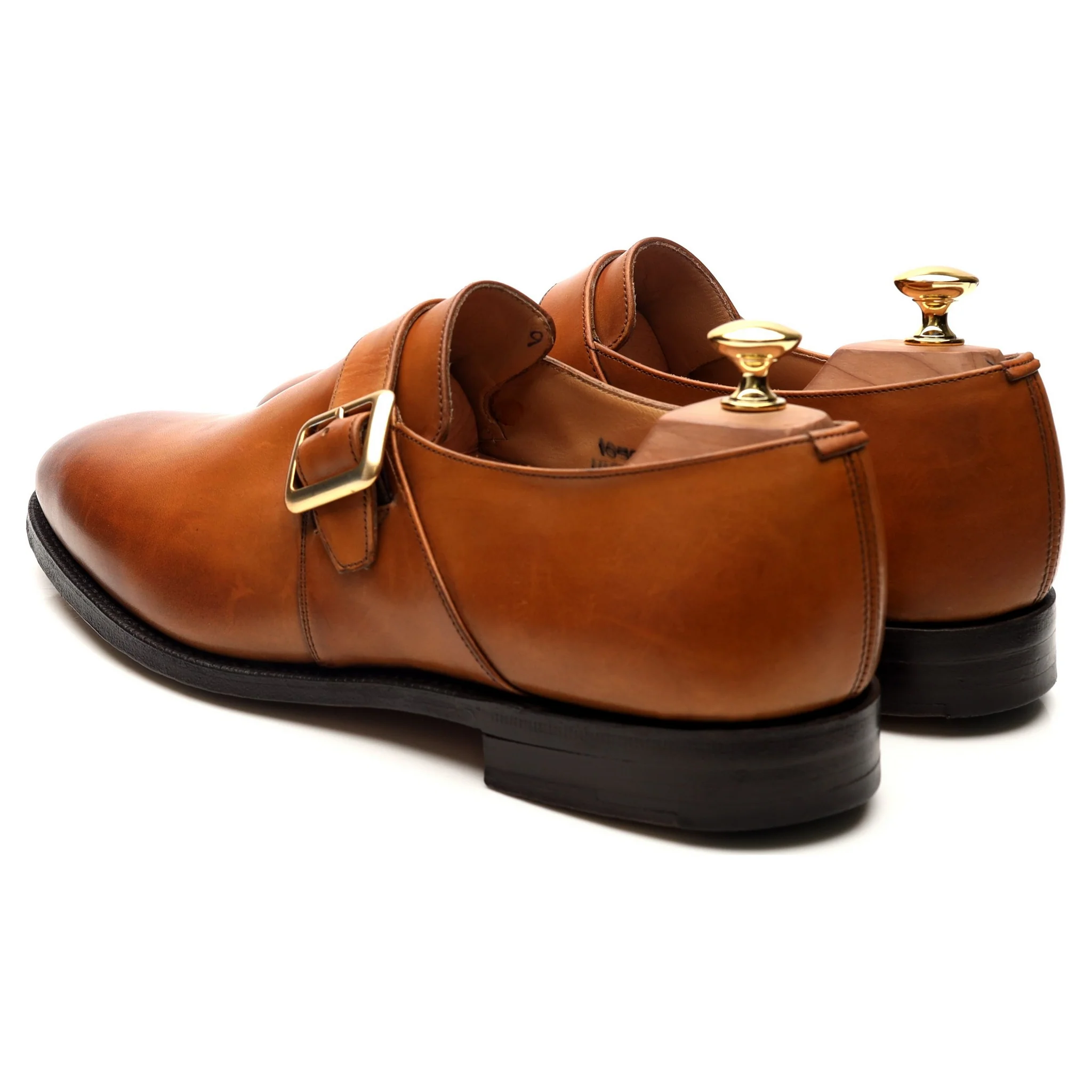 'Sydney' Tan Brown Leather Monk Strap UK 10.5 G - Image 3
