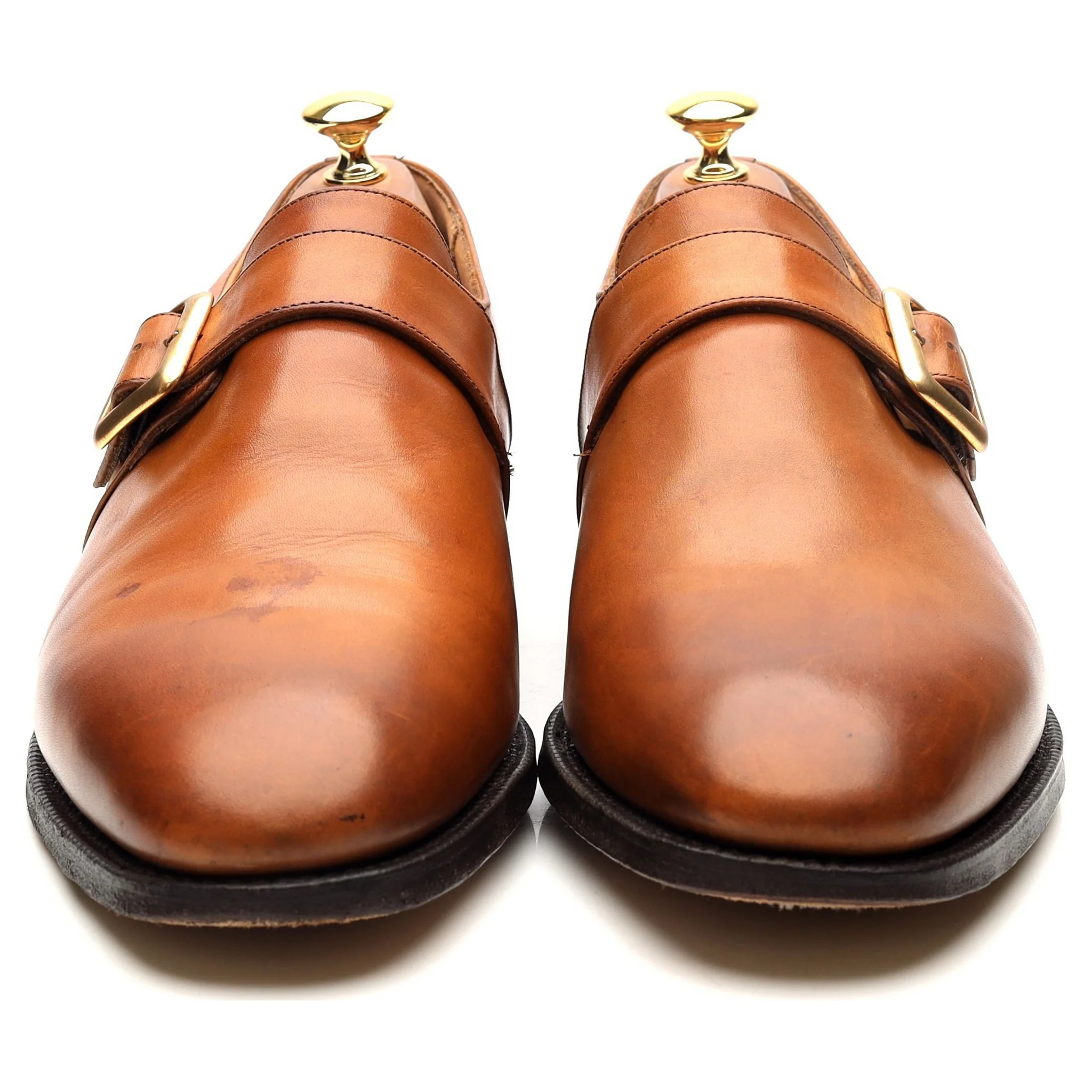 'Sydney' Tan Brown Leather Monk Strap UK 10.5 G - Image 9