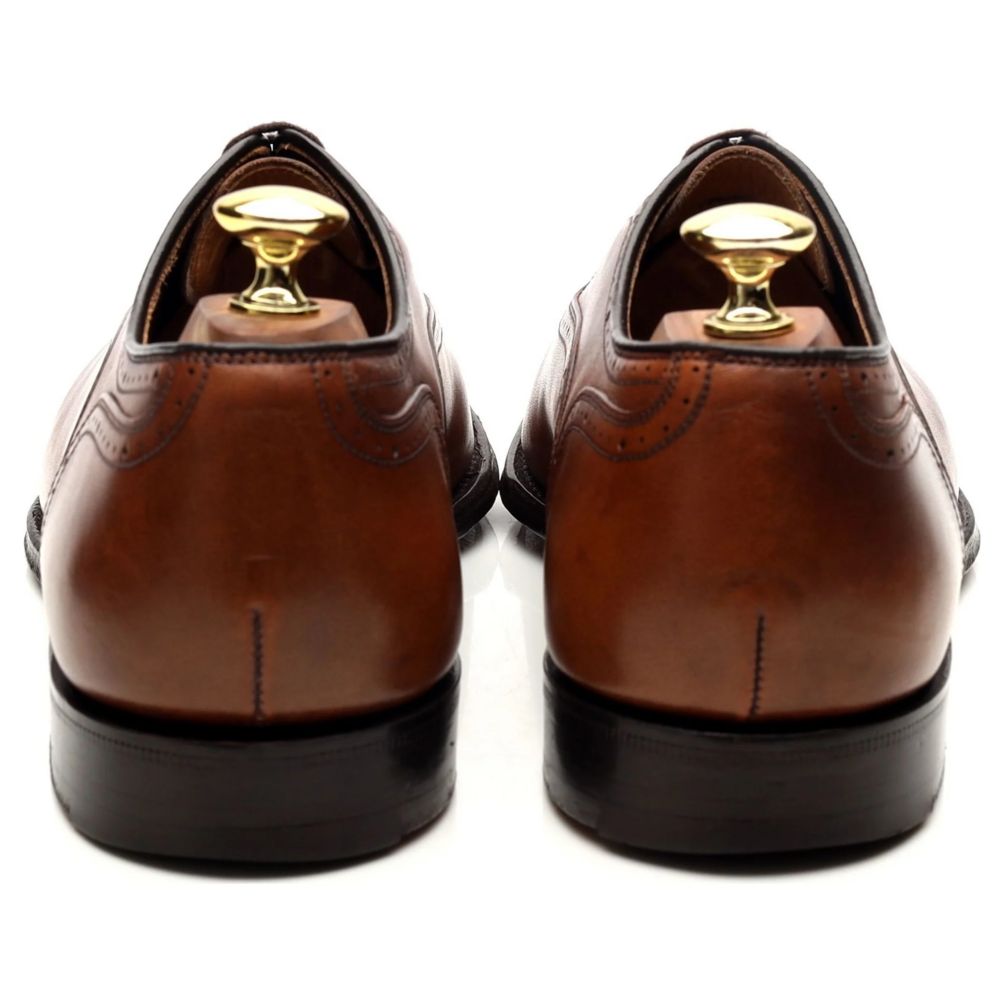 'Tenby' Brown Leather Oxford Semi Brogues UK 7 G - Image 4