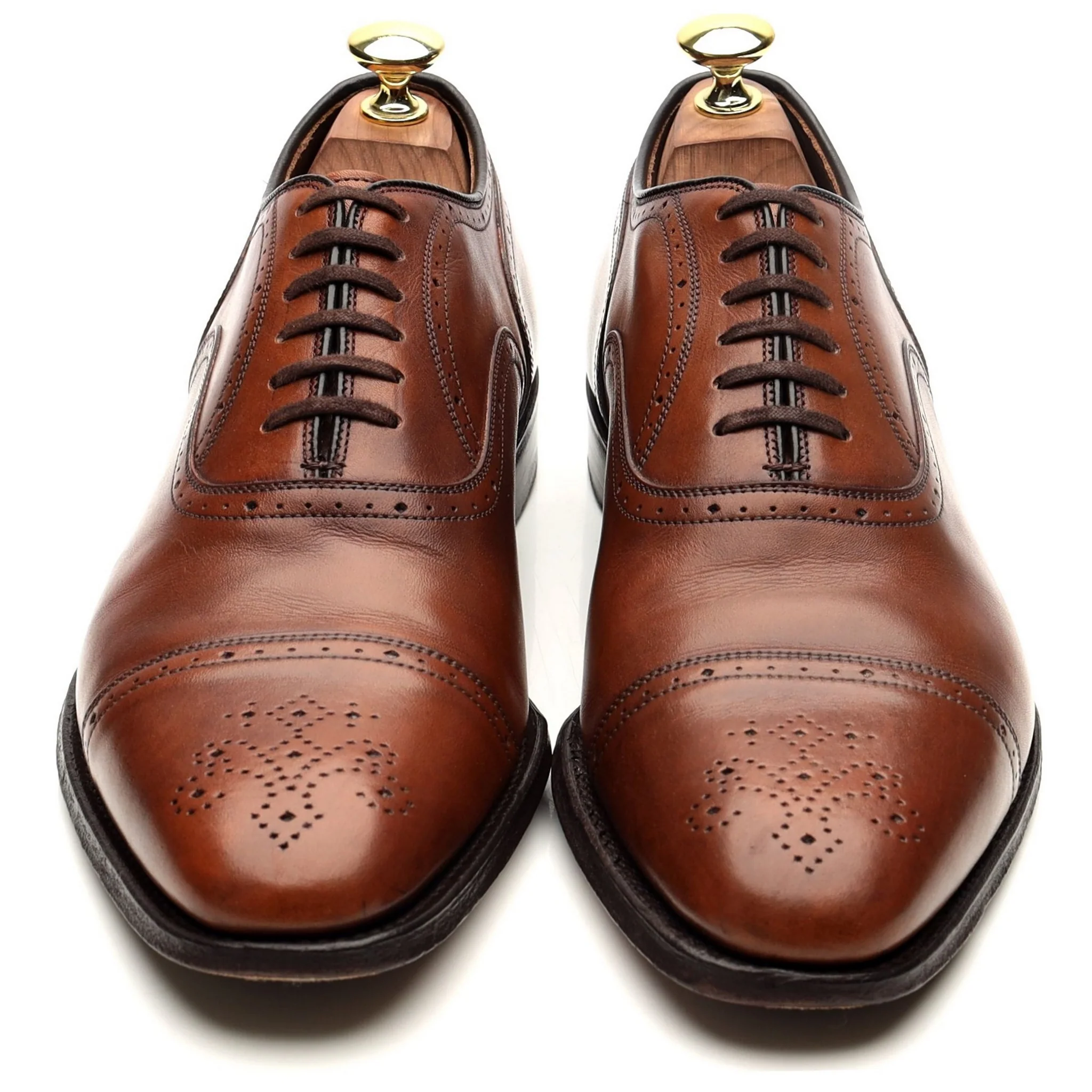 'Tenby' Brown Leather Oxford Semi Brogues UK 7 G - Image 9
