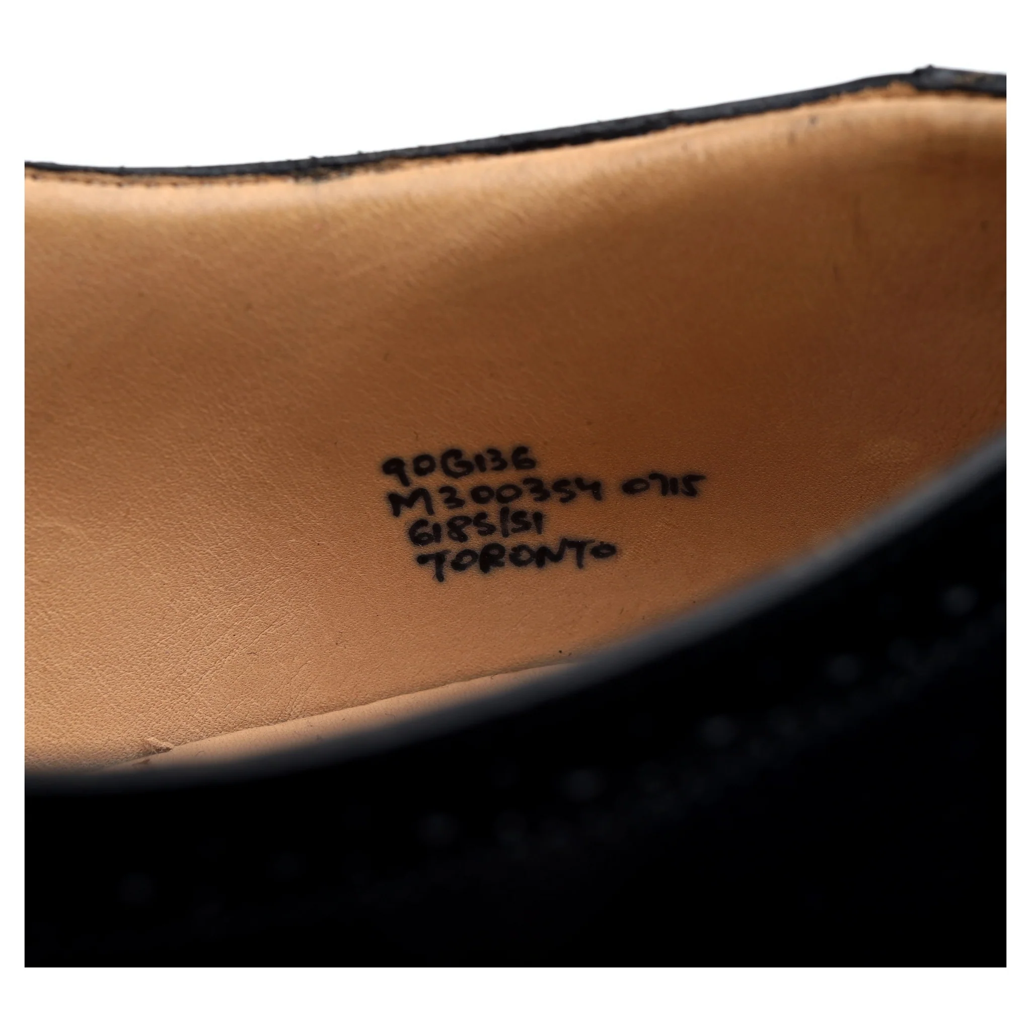 'Toronto' Black Leather Oxford Semi Brogues UK 9 G - Image 13