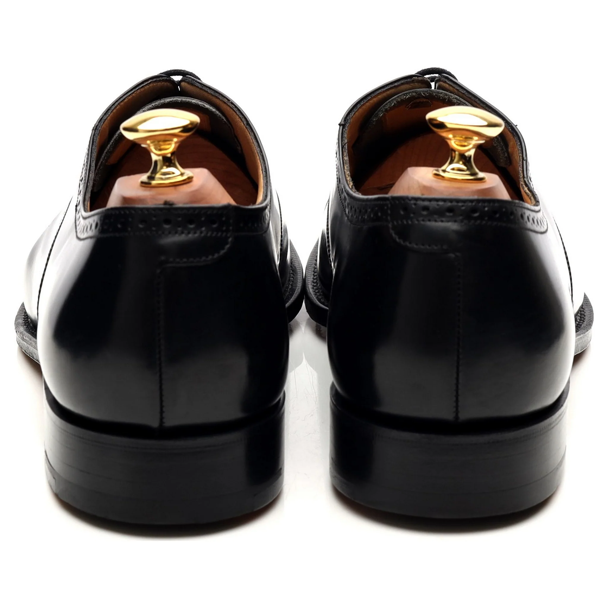 'Toronto' Black Leather Oxford Semi Brogues UK 9 G - Image 4