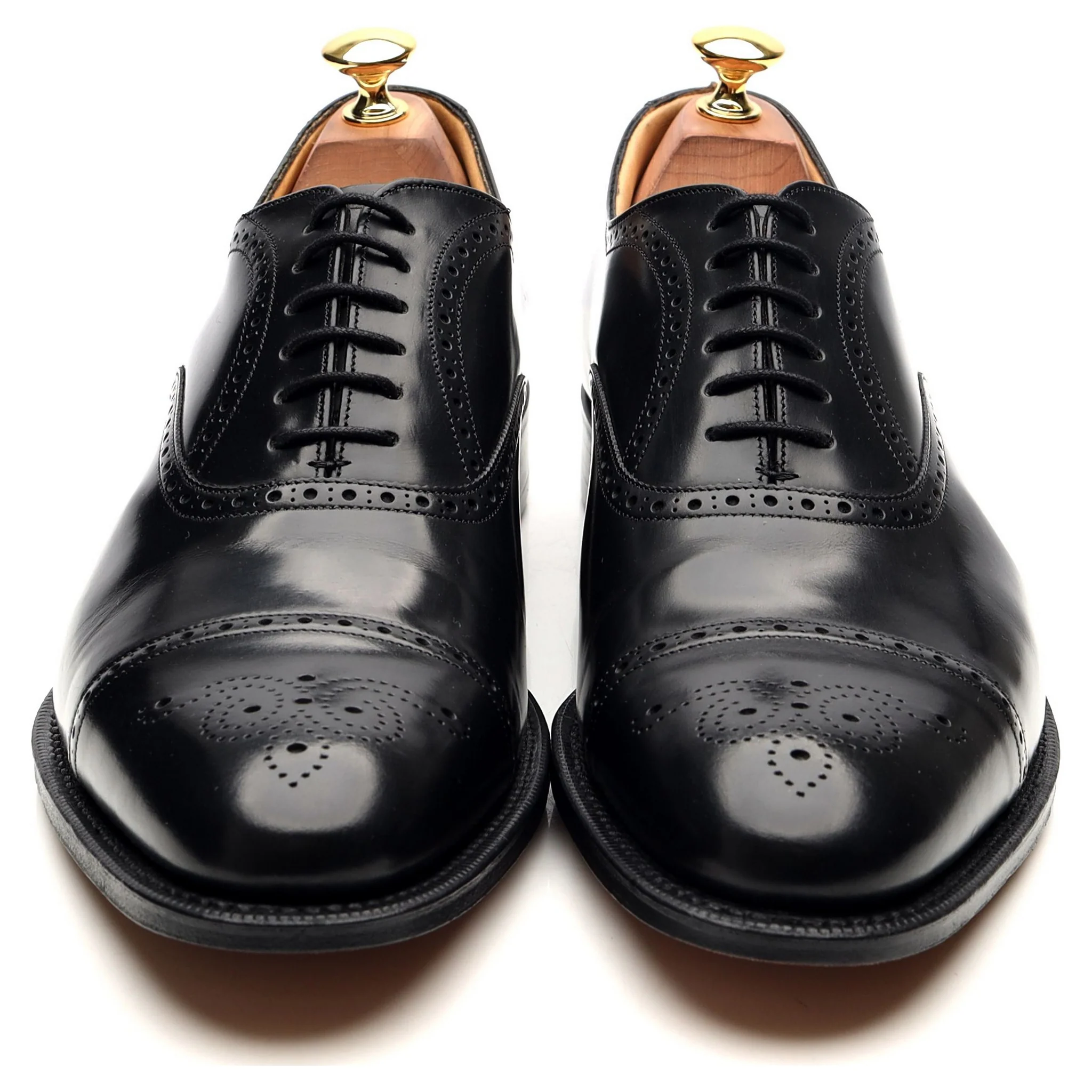 'Toronto' Black Leather Oxford Semi Brogues UK 9 G - Image 9