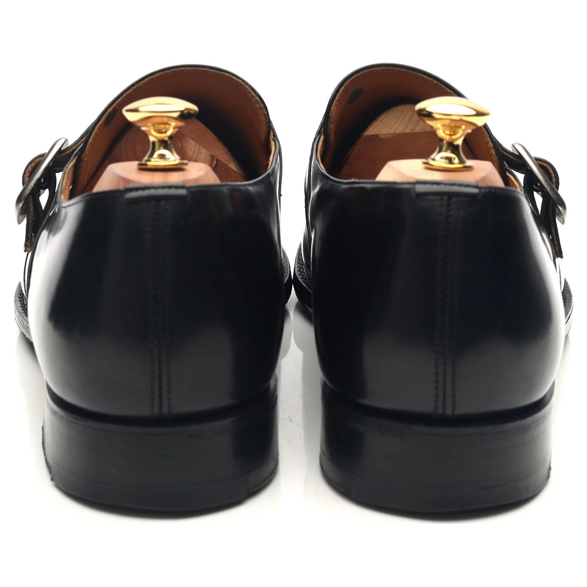 'Westbury' Black Leather Monk Strap UK 11 F - Image 4