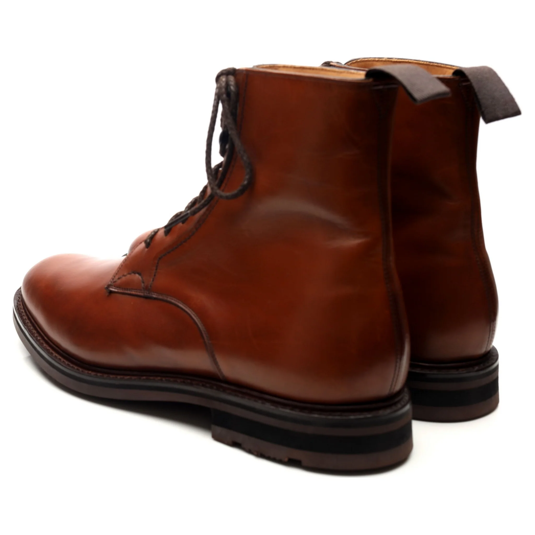 'Wootton' Tan Brown Leather Boots UK 9.5 F - Image 3