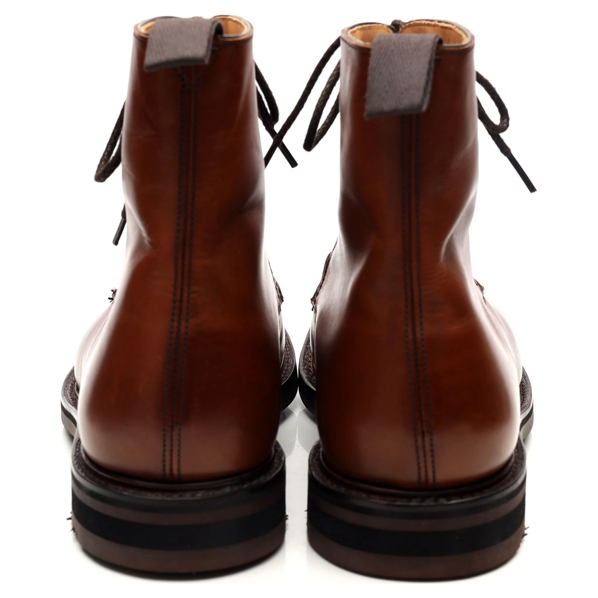 'Wootton' Tan Brown Leather Boots UK 9.5 F - Image 4