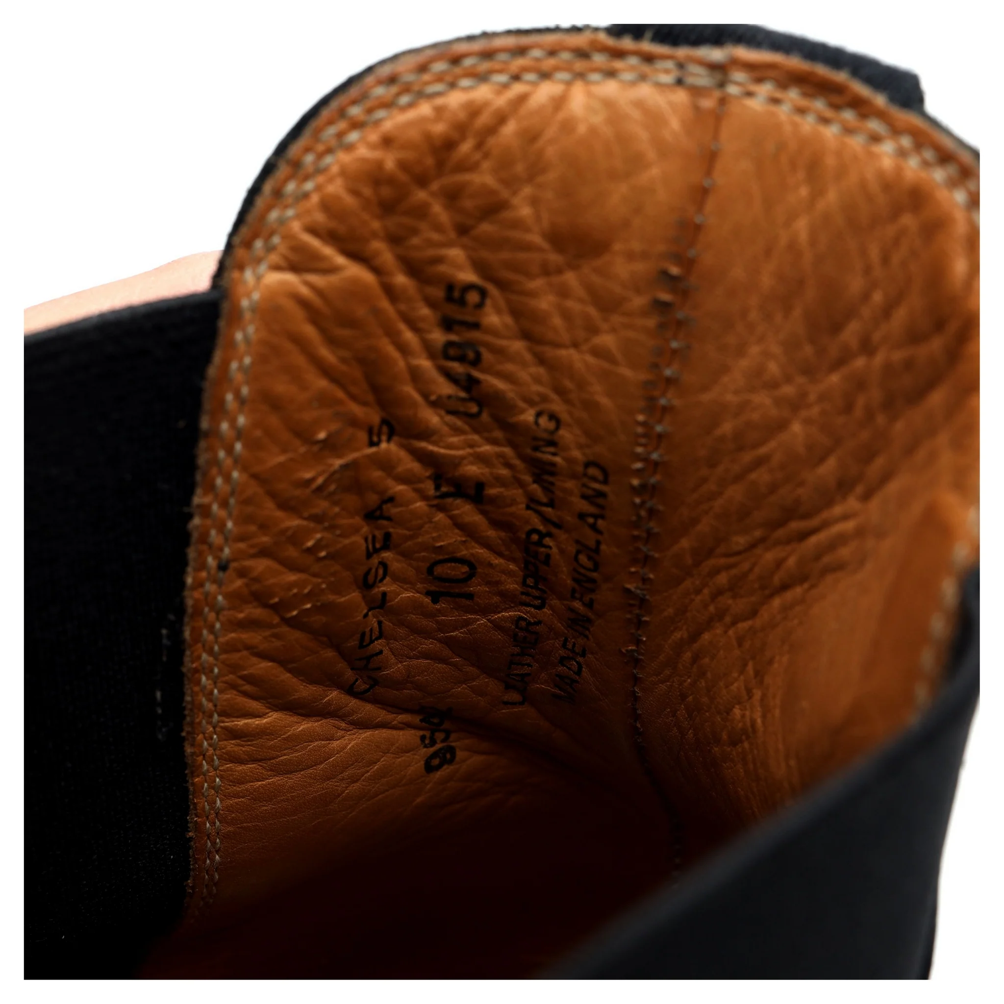 'Chelsea 5' Black Leather Chelsea Boots UK 10 E - Image 13