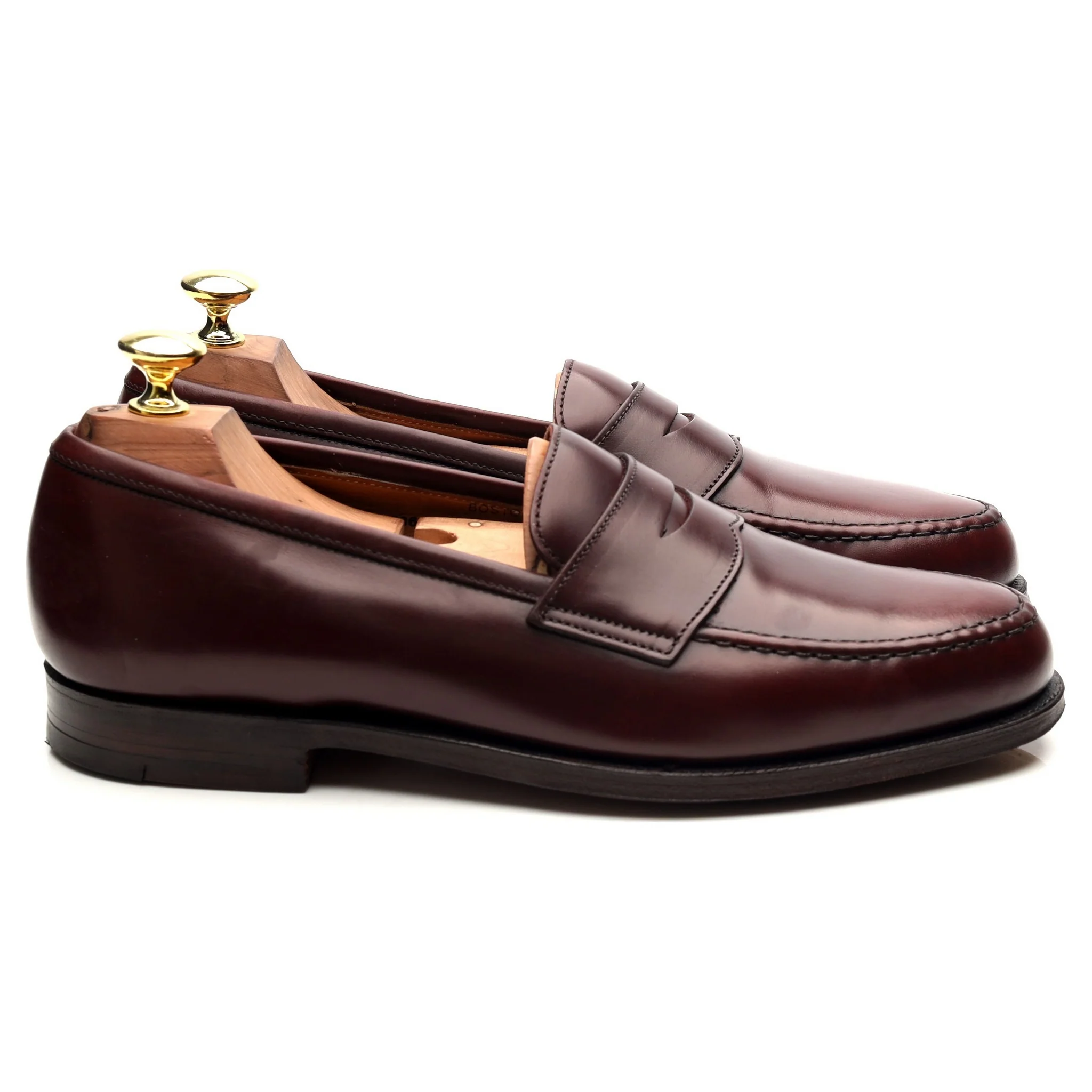 'Boston' Burgundy Leather Loafers UK 7.5 E - Image 6