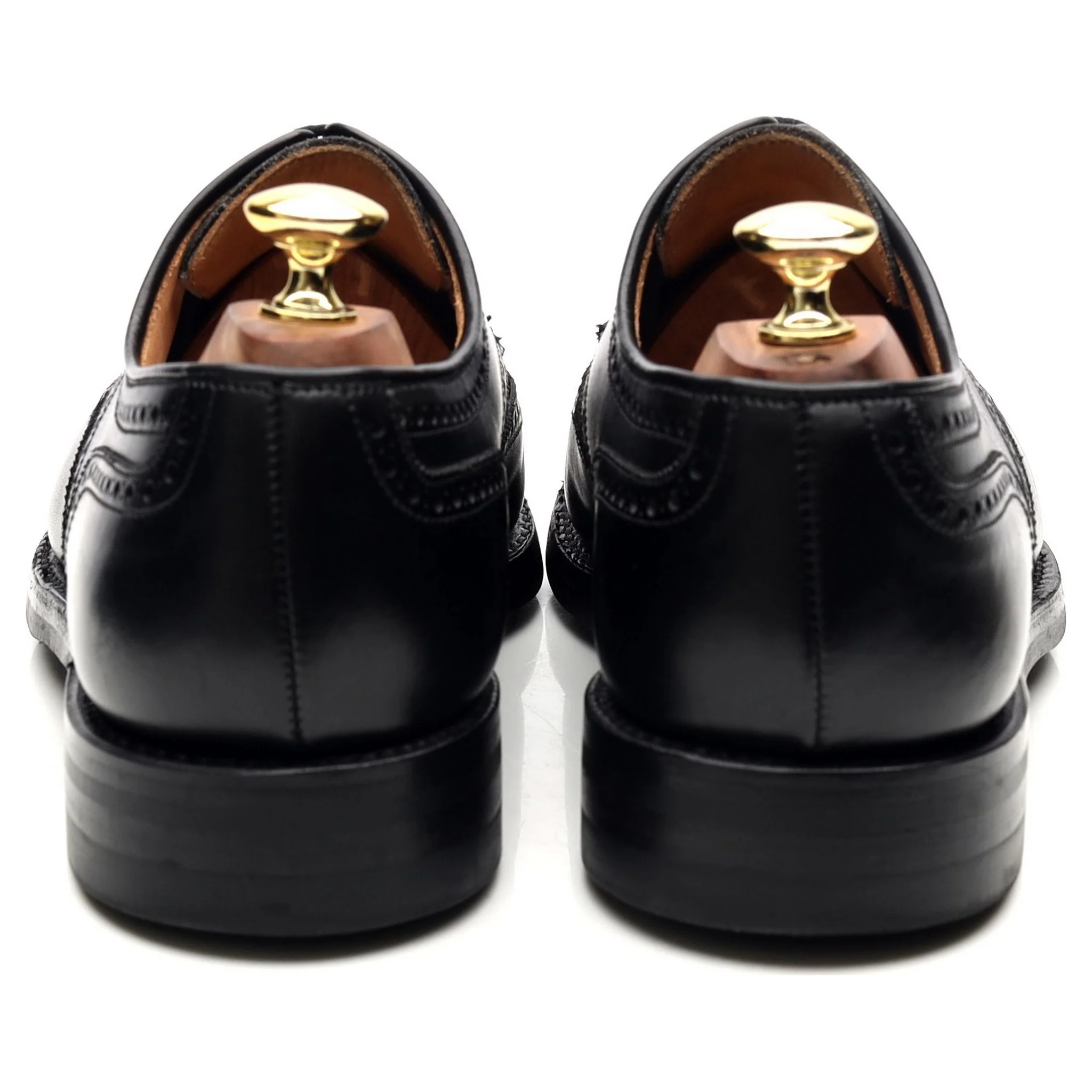 'Swansea' Black Leather Derby Brogues UK 7.5 E - Image 4
