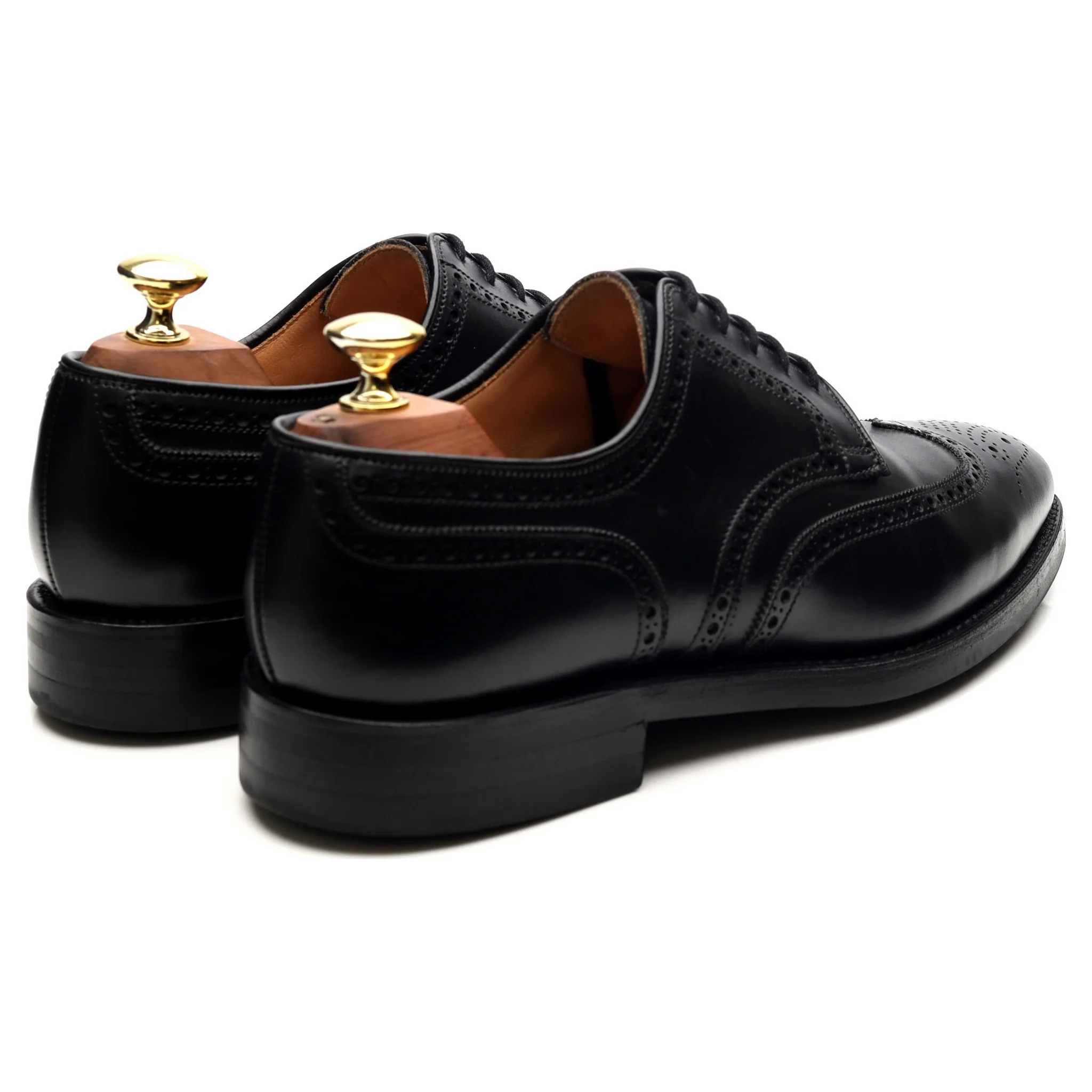 'Swansea' Black Leather Derby Brogues UK 7.5 E - Image 5