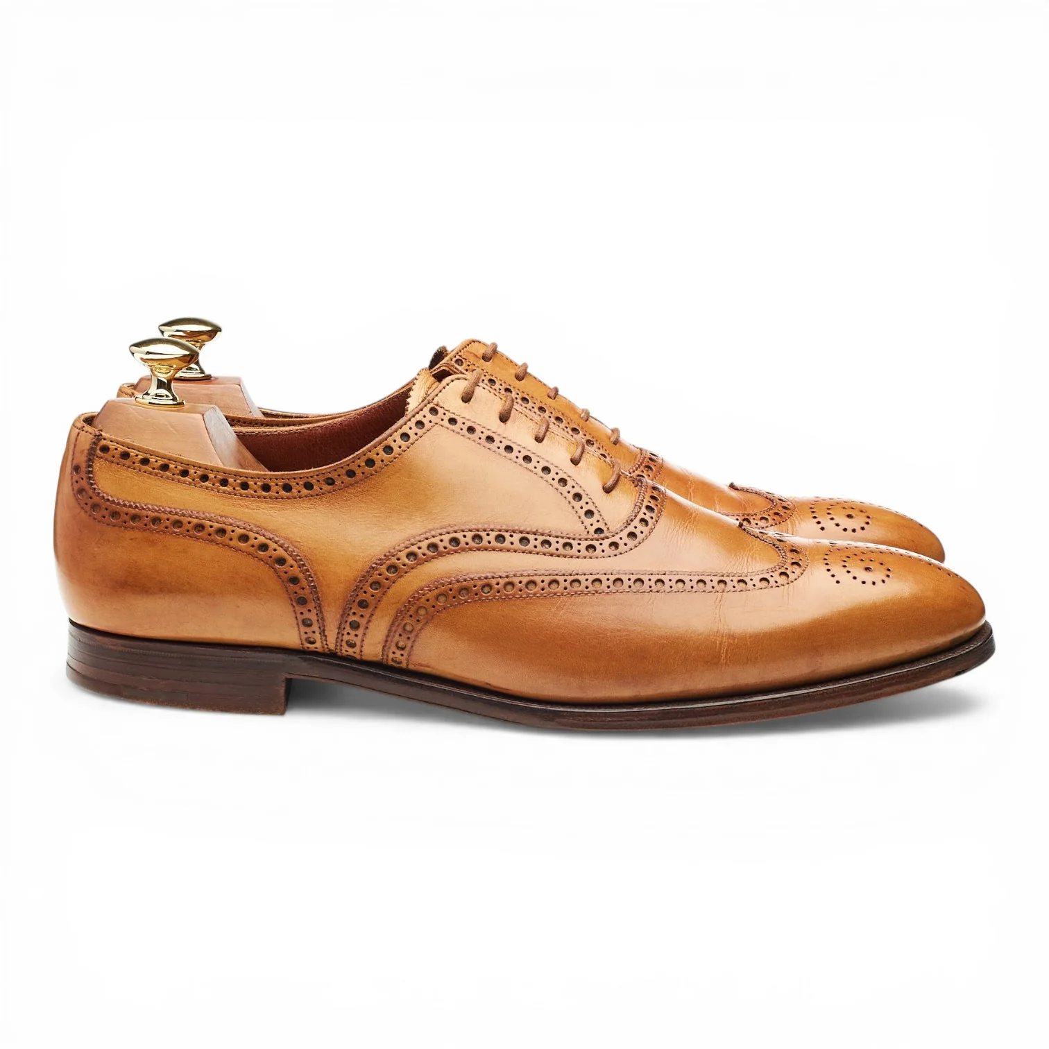 'Clifford' Tan Brown Leather Oxford Brogues UK 9 E