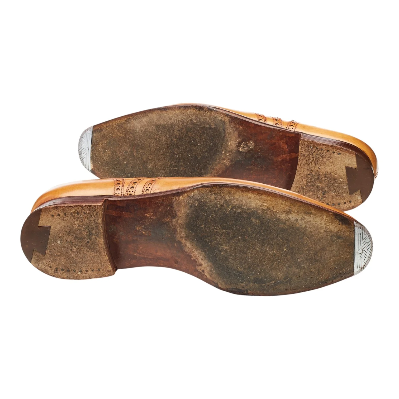 'Clifford' Tan Brown Leather Oxford Brogues UK 9 E - Image 5