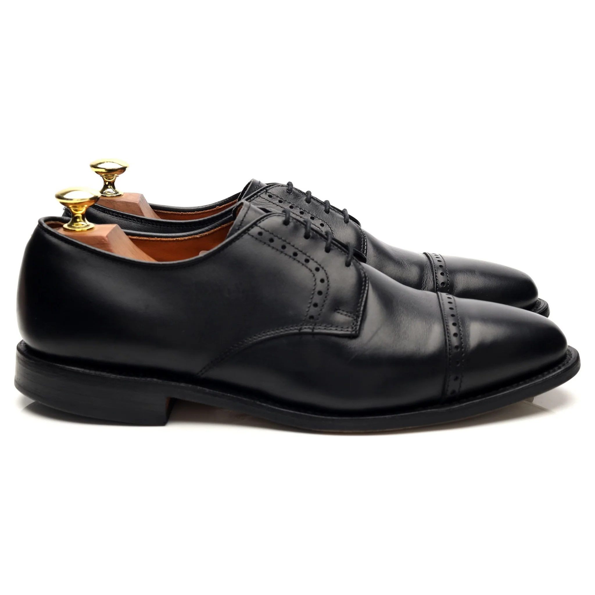 'Clifton' Black Leather Derby UK 7 US 8 EEE