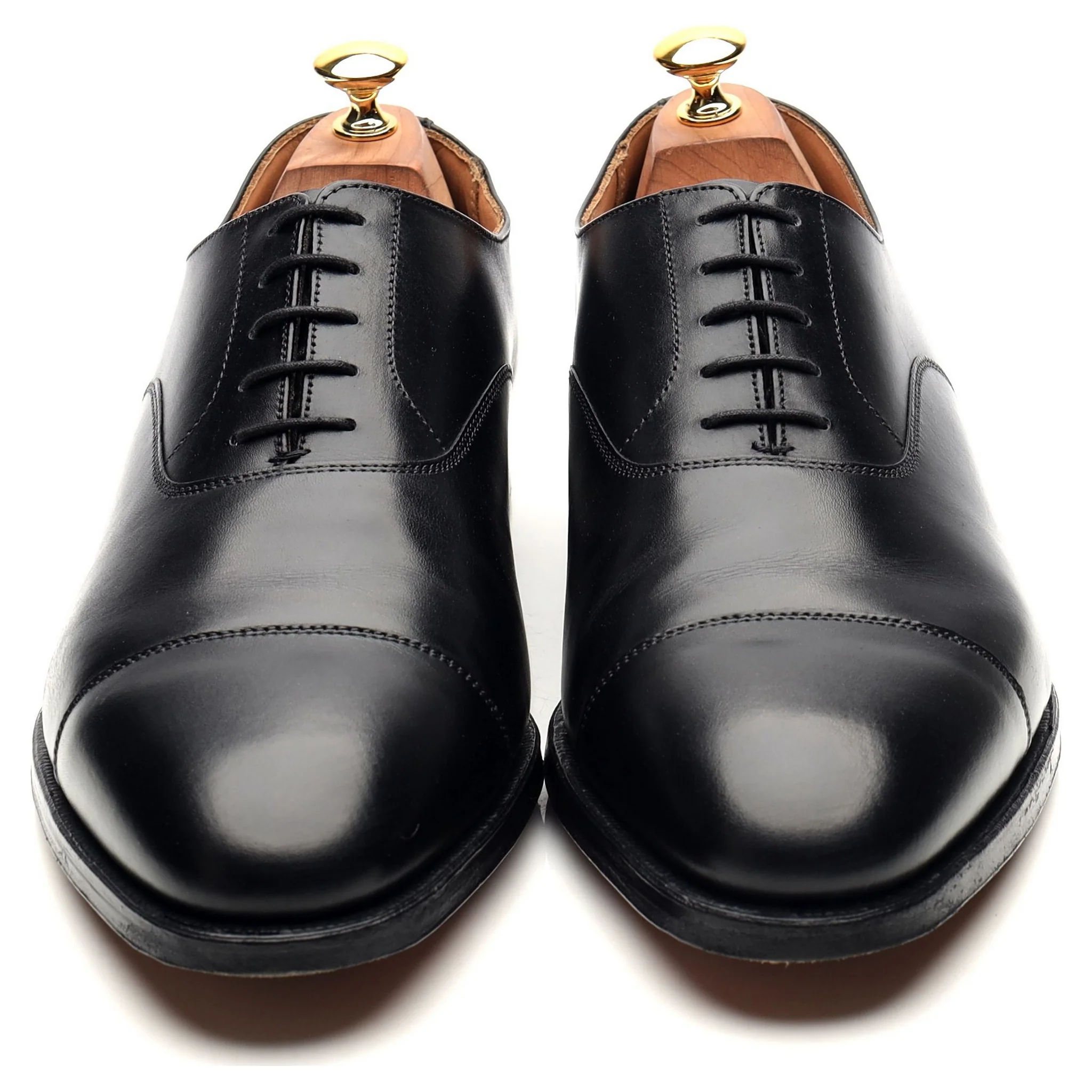 'Connaught' Black Leather Oxford UK 10 F - Image 9