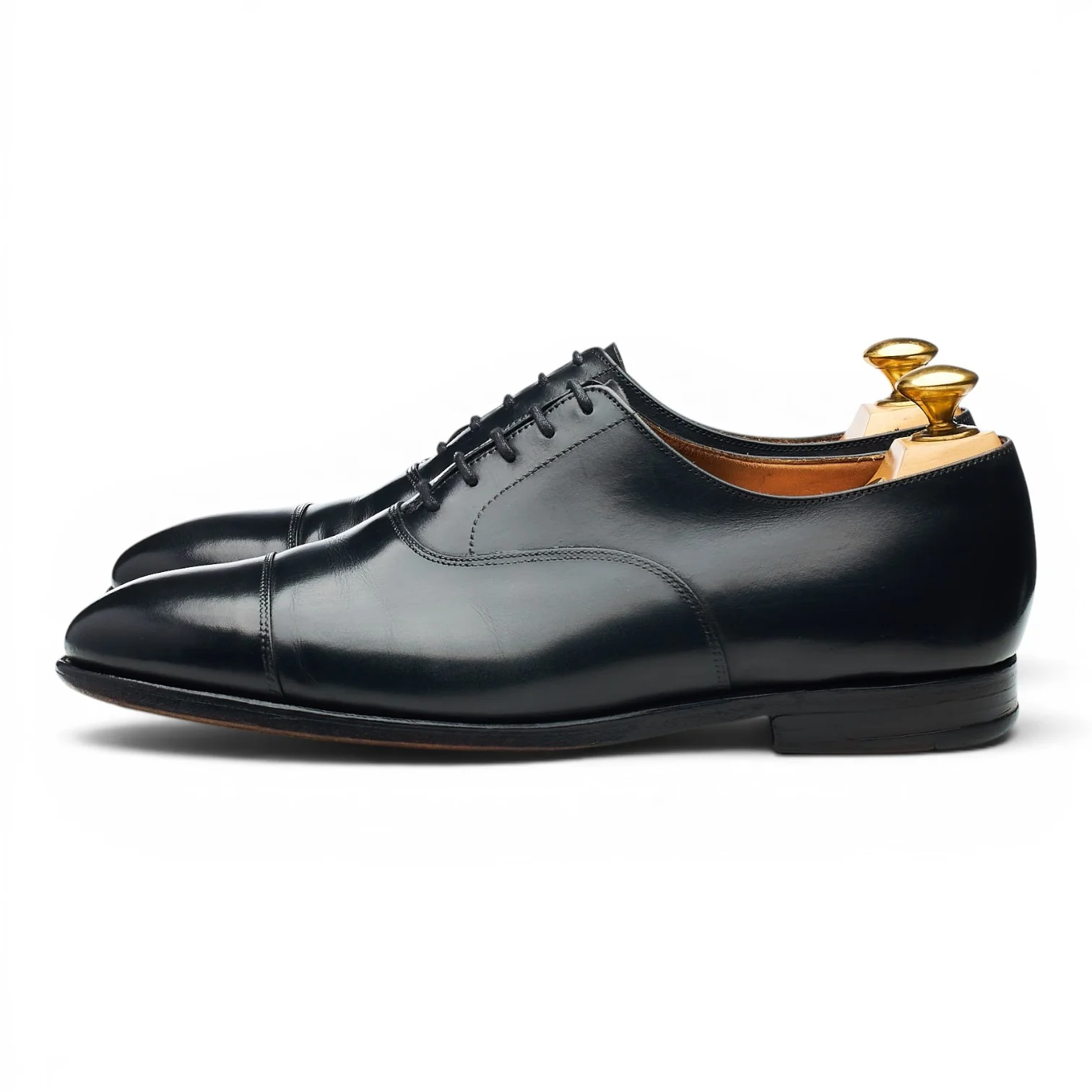 'Connaught' Black Leather Oxford UK 8.5 E - Image 3
