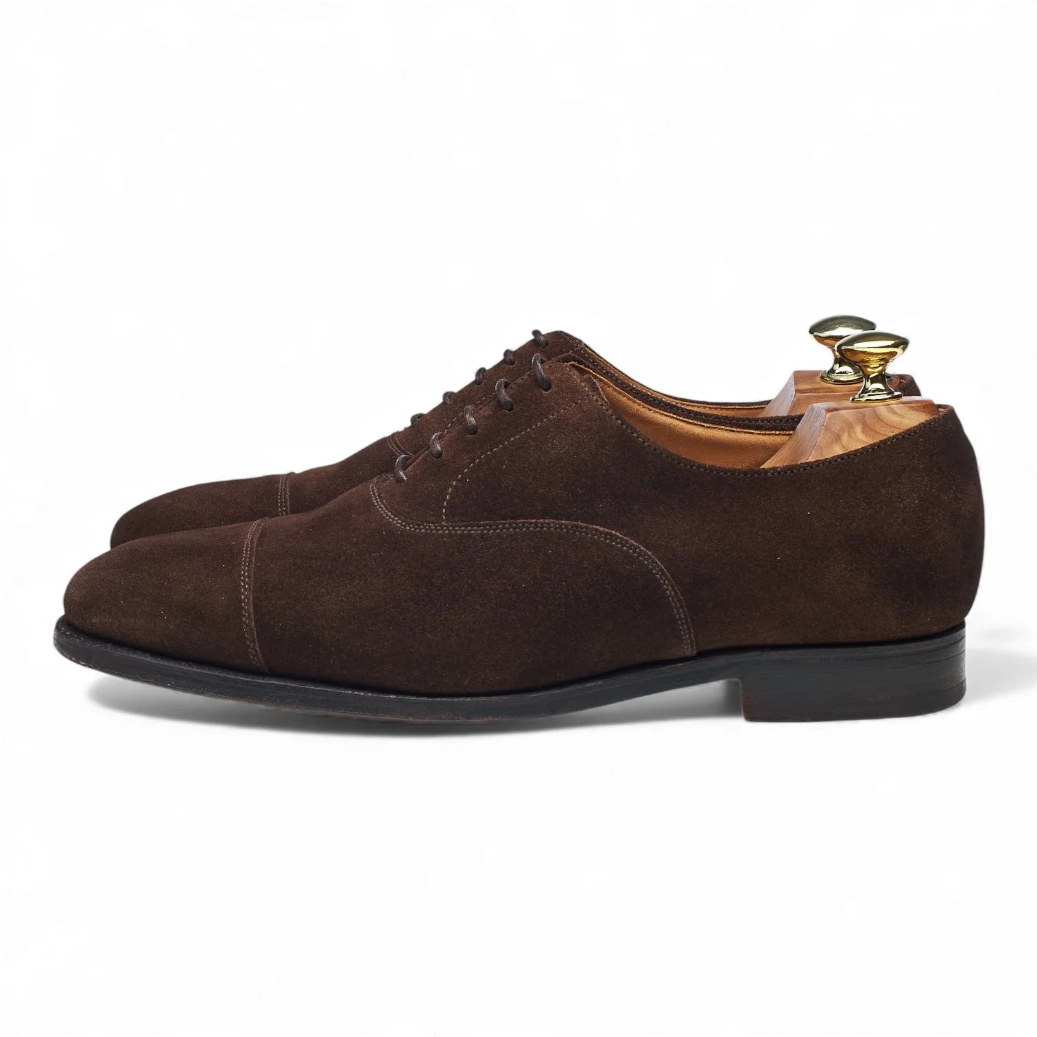 'Connaught' Dark Brown Suede Oxford UK 7.5 E - Image 4