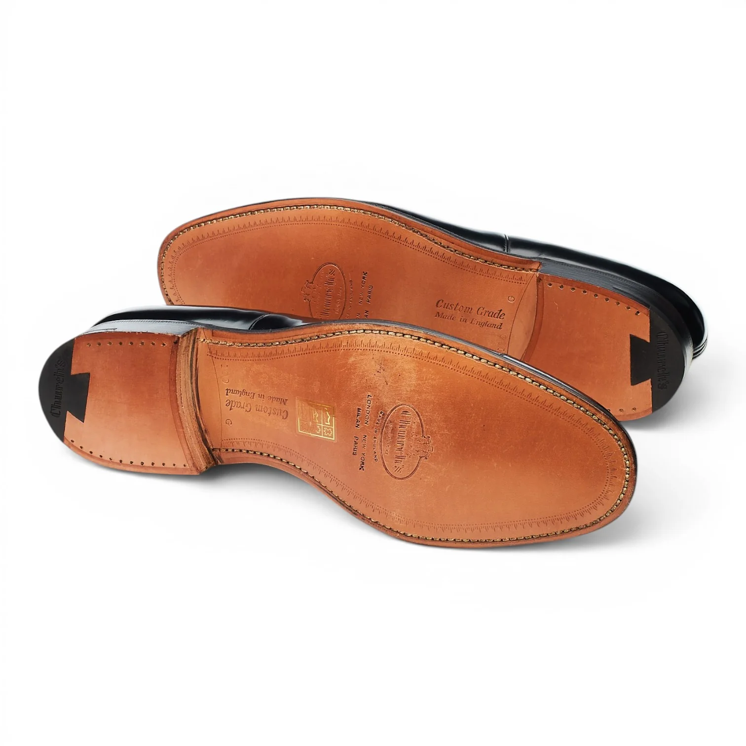 'Consul' Black Leather Oxford UK 10 G - Image 6