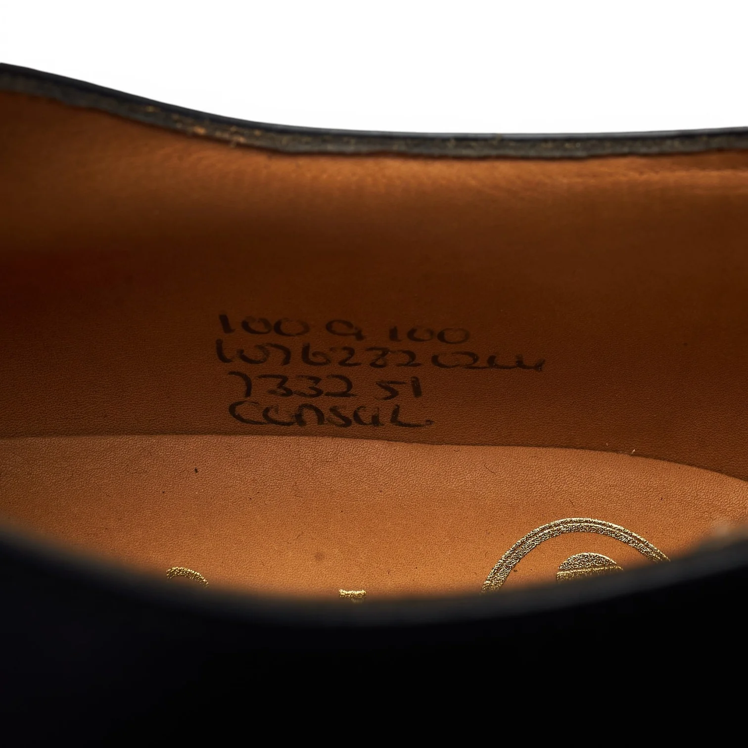 'Consul' Black Leather Oxford UK 10 G - Image 8