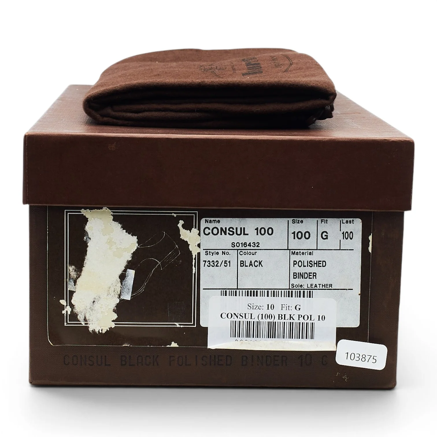'Consul' Black Leather Oxford UK 10 G - Image 9