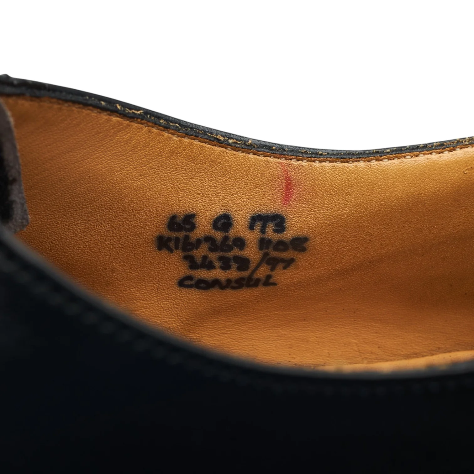 'Consul' Black Leather Oxford UK 6.5 G - Image 7