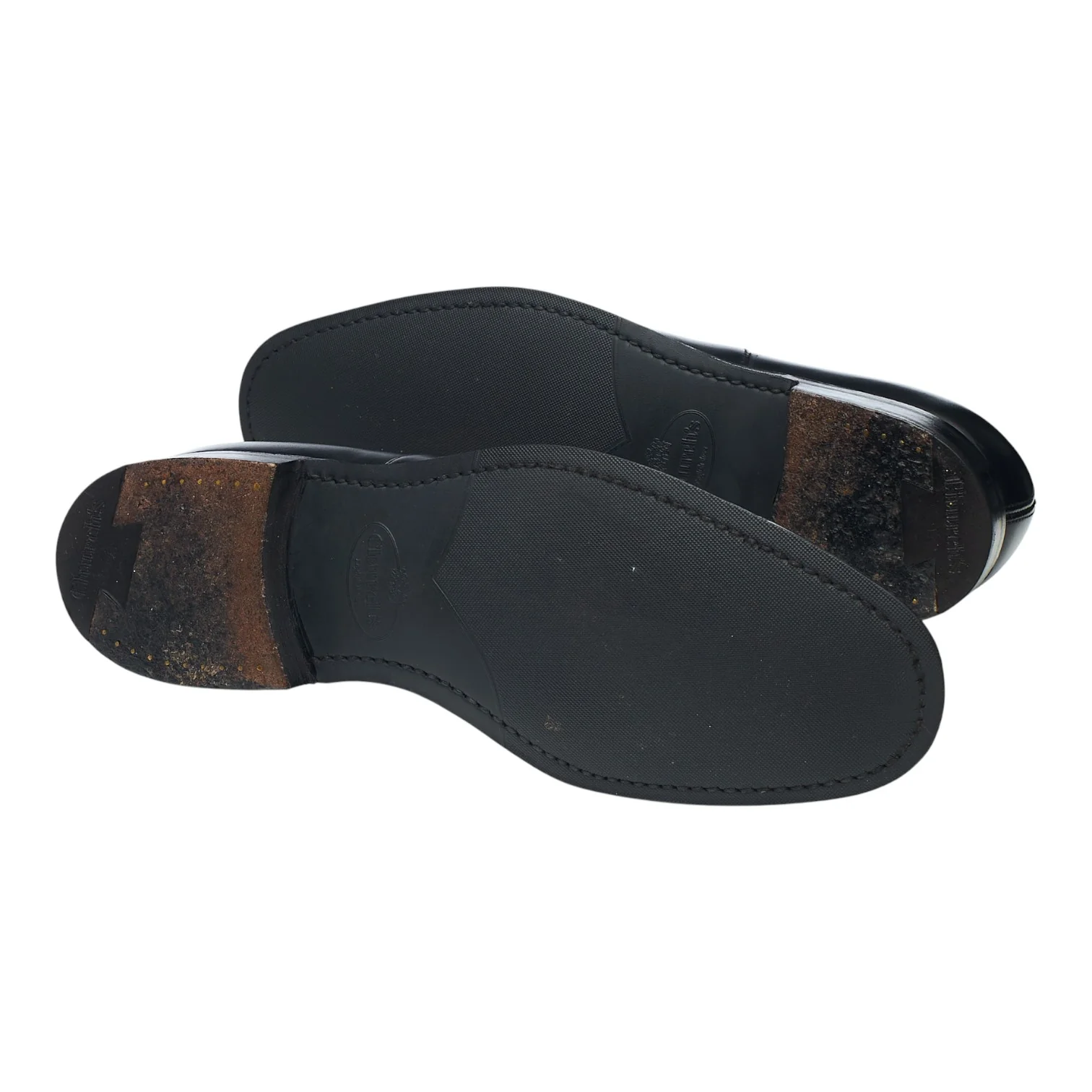 'Consul' Black Leather Oxford UK 6 G - Image 5