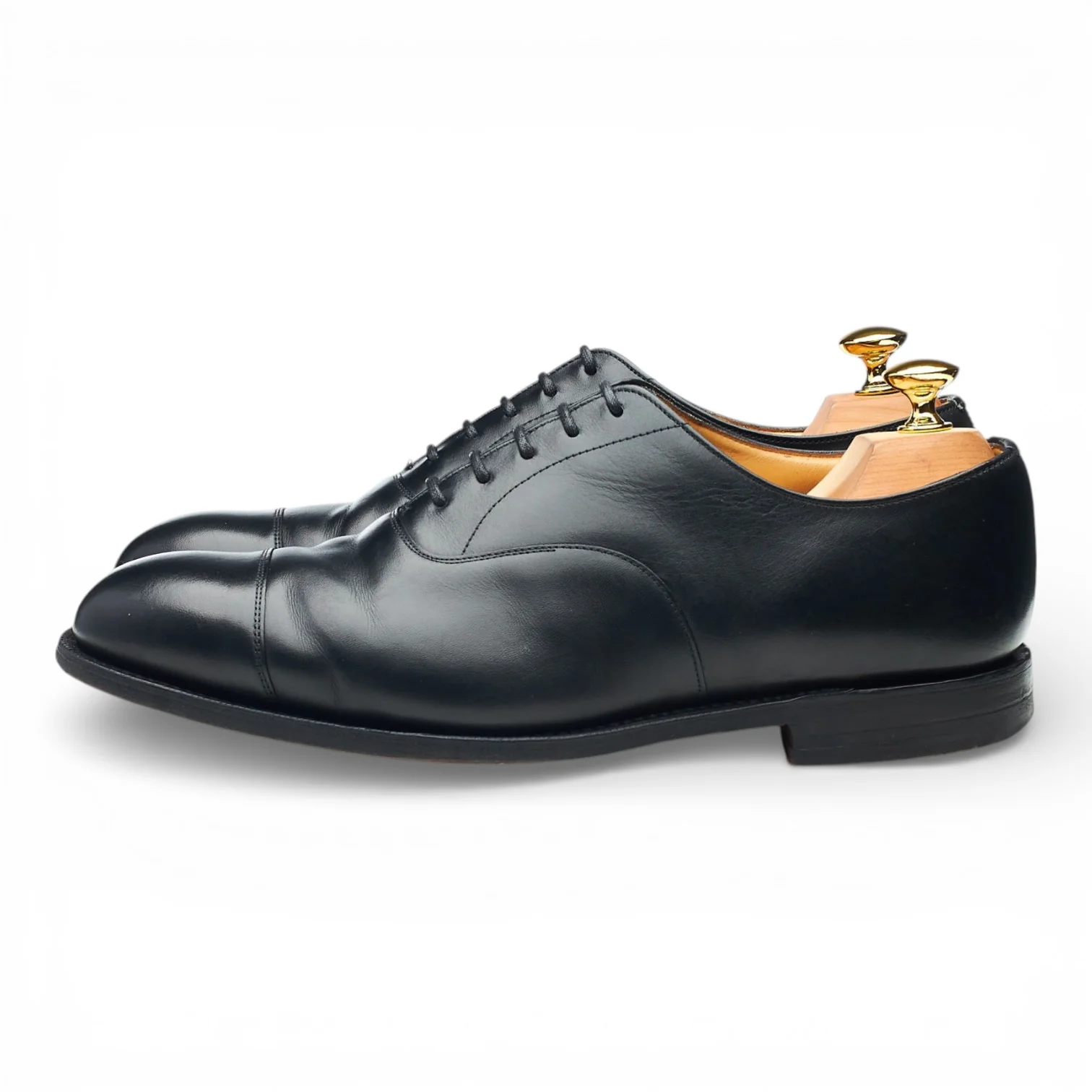'Consul' Black Leather Oxford UK 7 G - Image 3