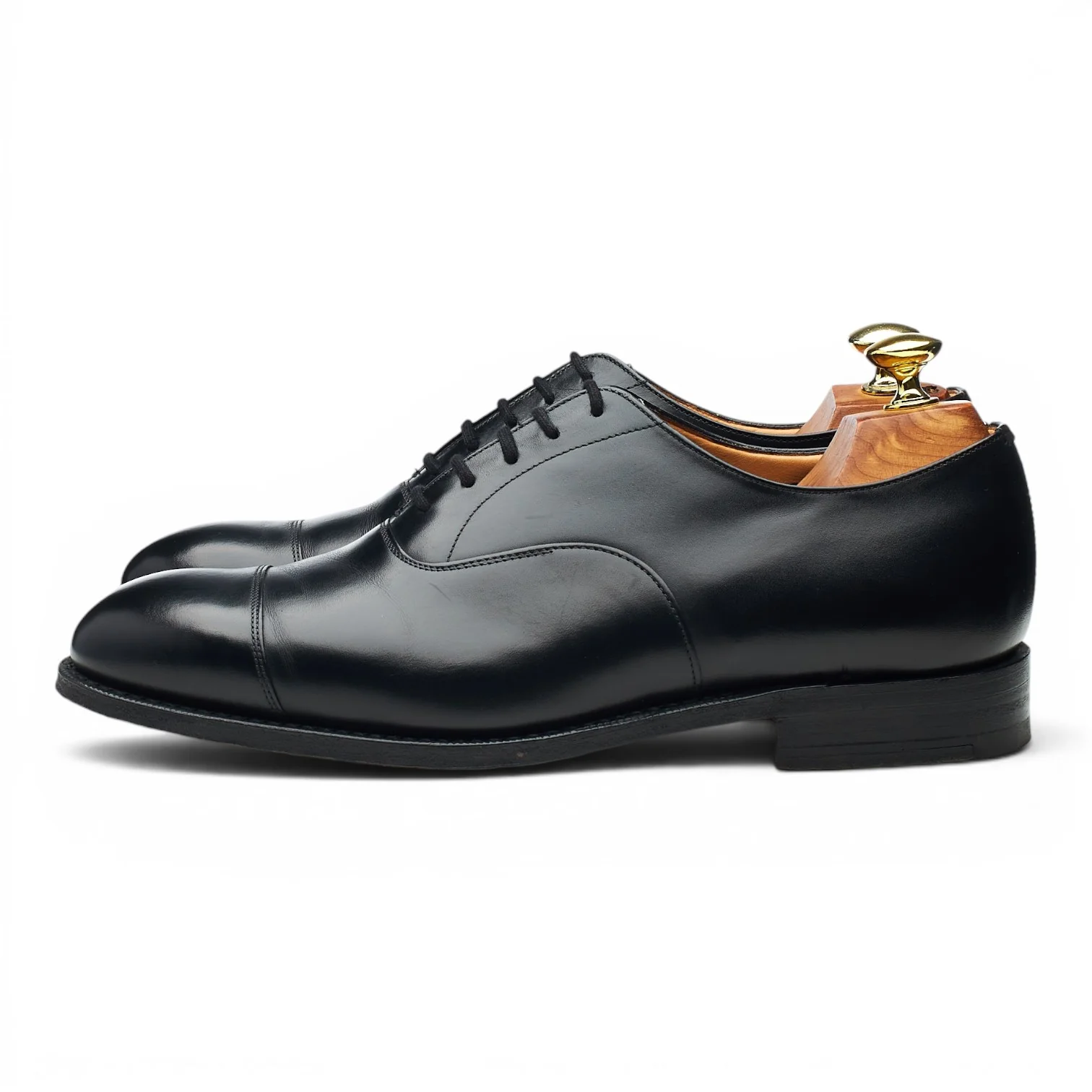 'Consul' Black Leather Oxford UK 7 G - Image 3