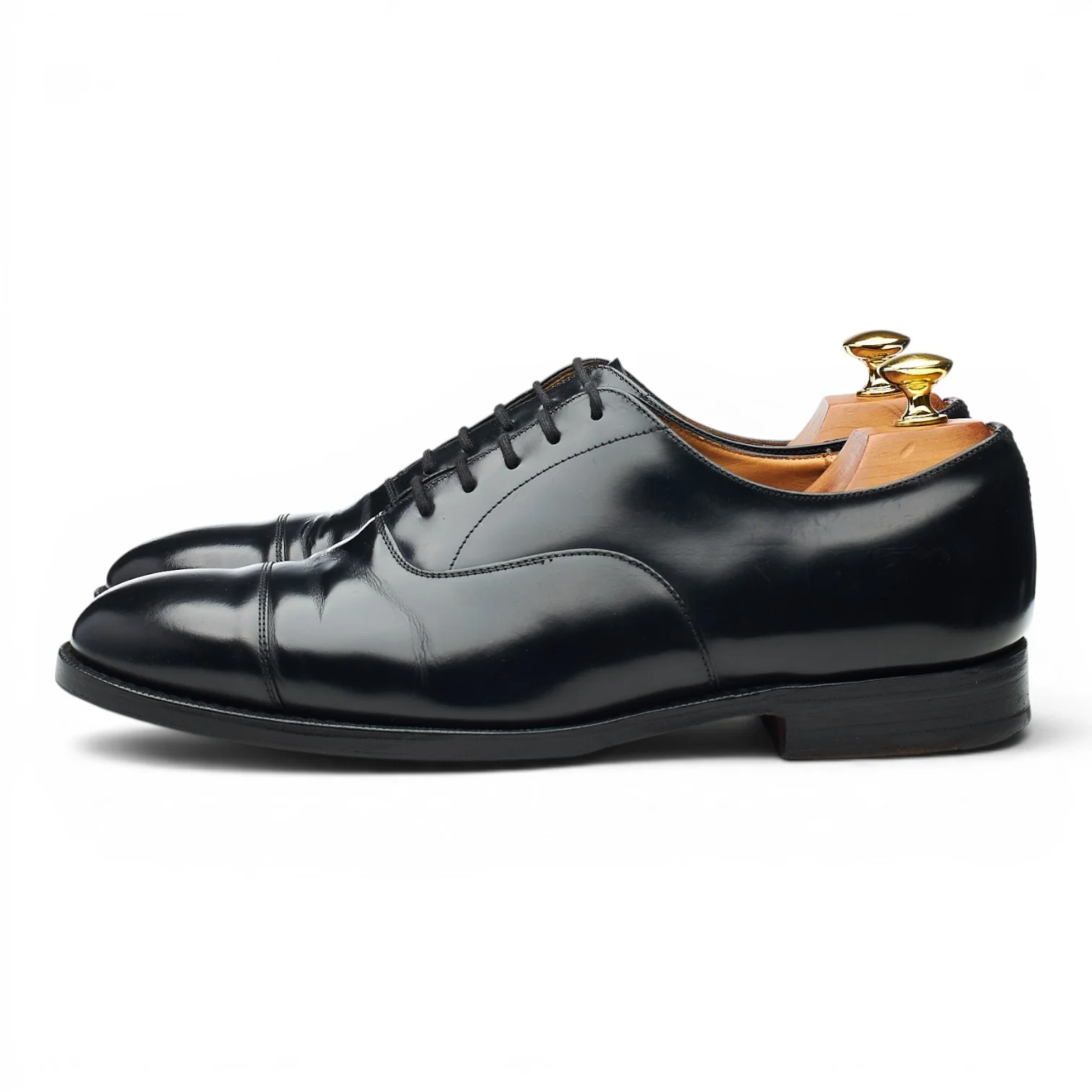 'Consul' Black Leather Oxford UK 8 F - Image 3