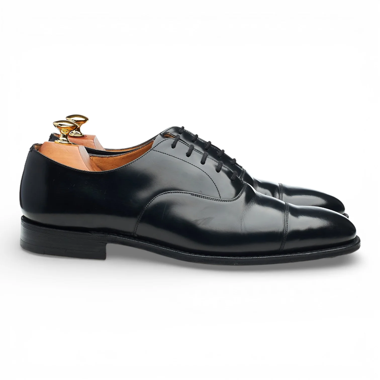 'Consul' Black Leather Oxford UK 9.5 F