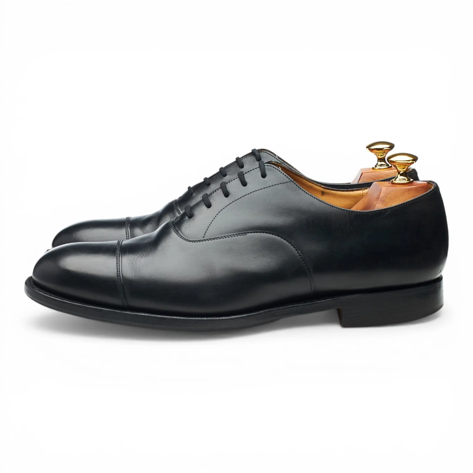 'Consul' Black Leather Oxford UK 9 H - Image 3