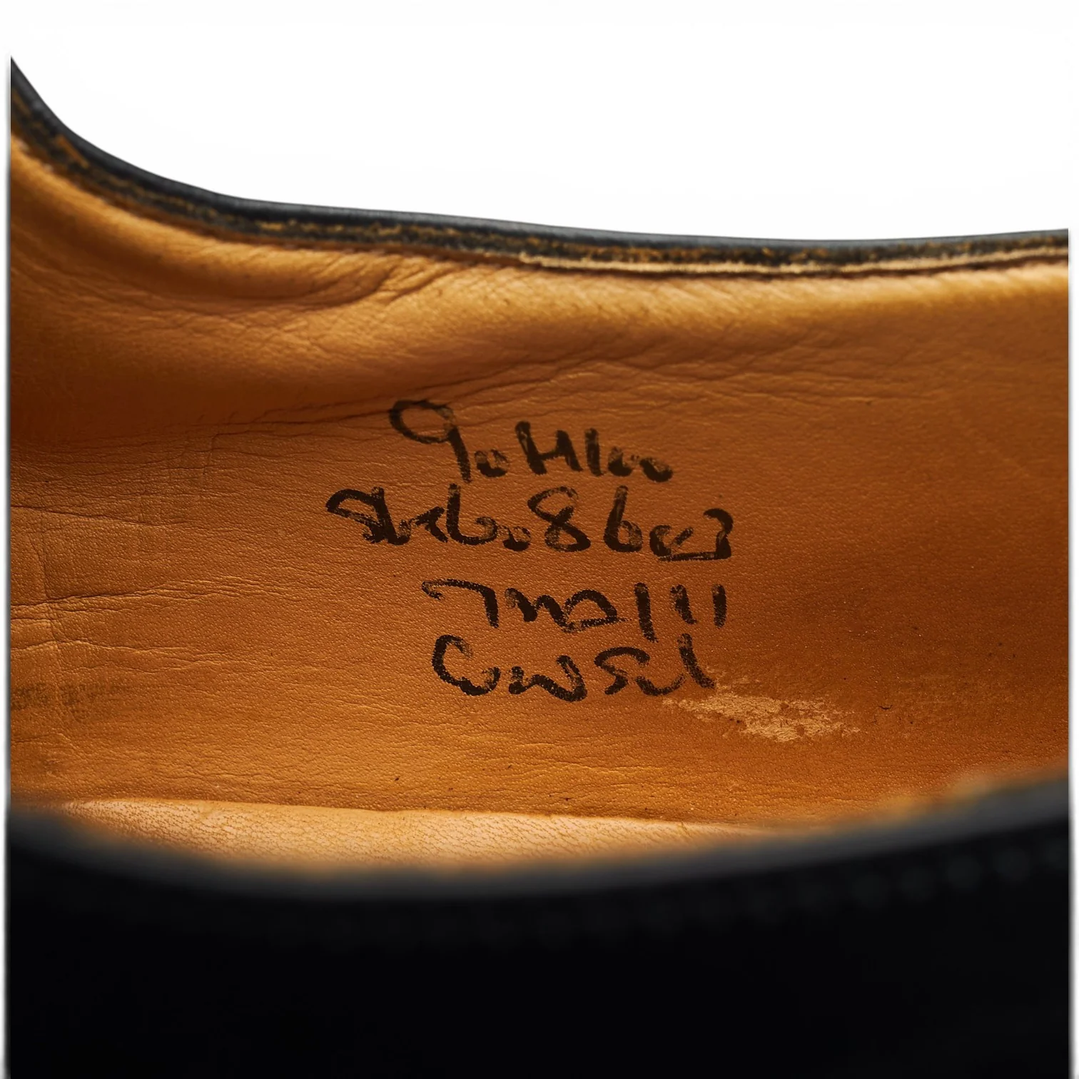 'Consul' Black Leather Oxford UK 9 H - Image 7