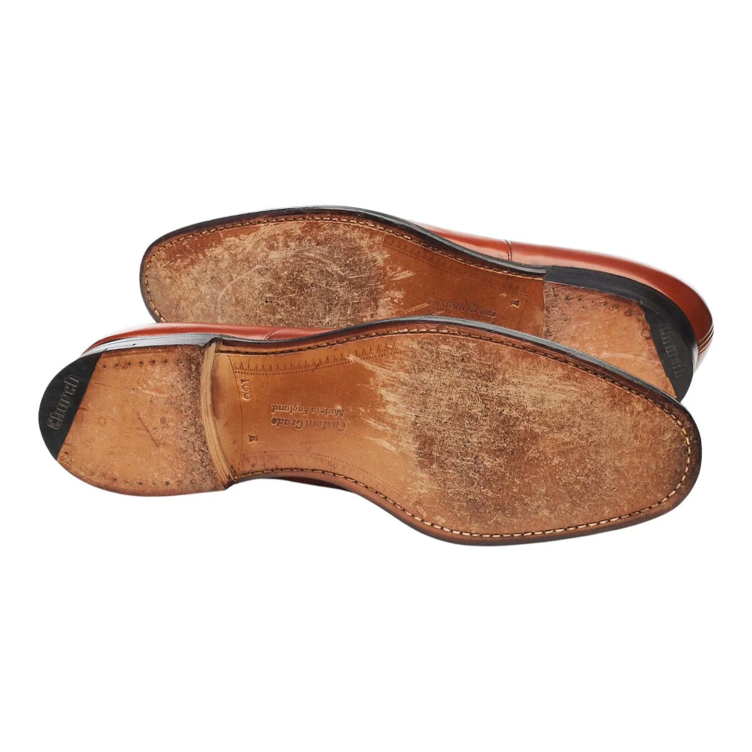 'Consul IV' Tan Brown Leather Oxford UK 10 E - Image 5