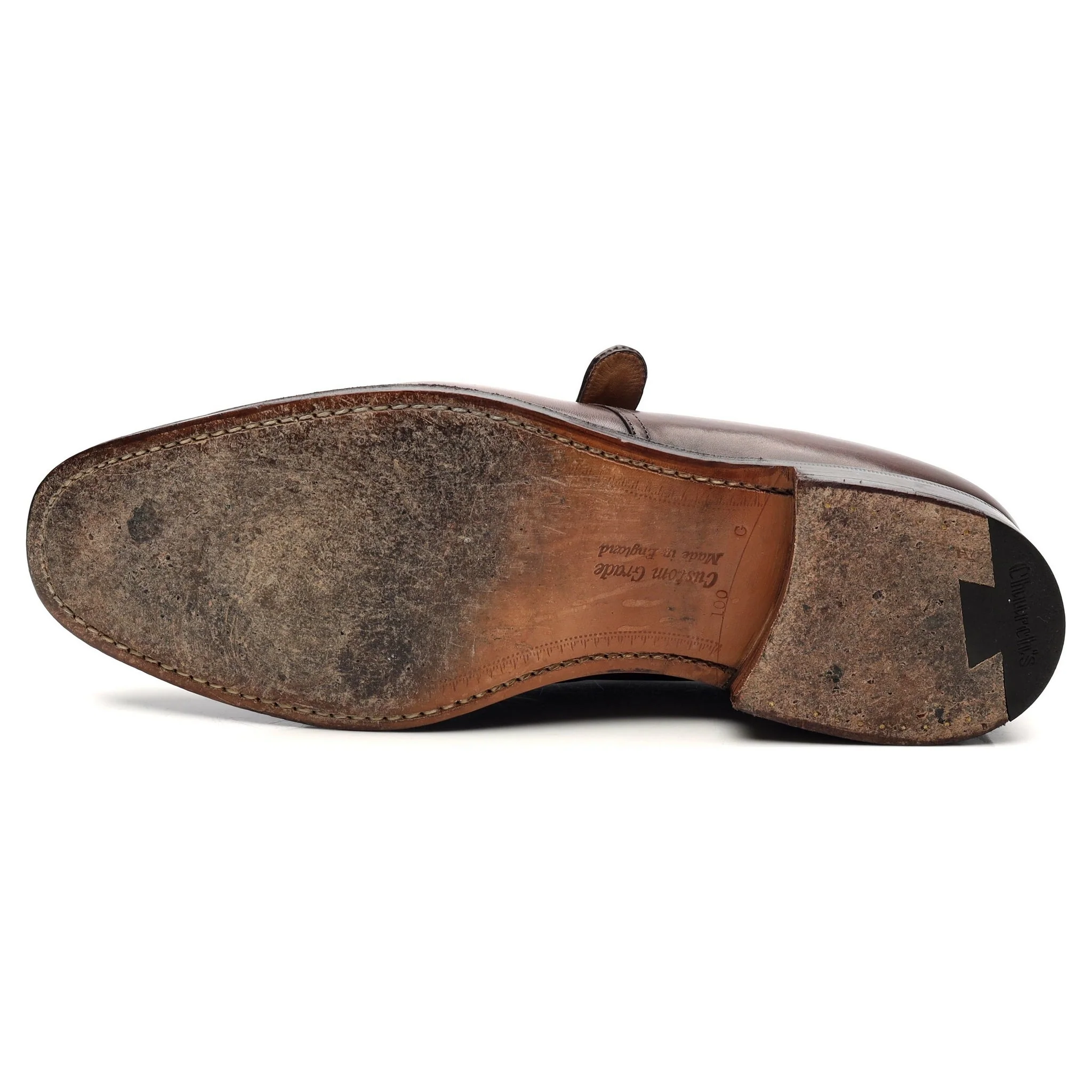 'Becket' Brown Leather Monk Strap UK 10 G - Image 10