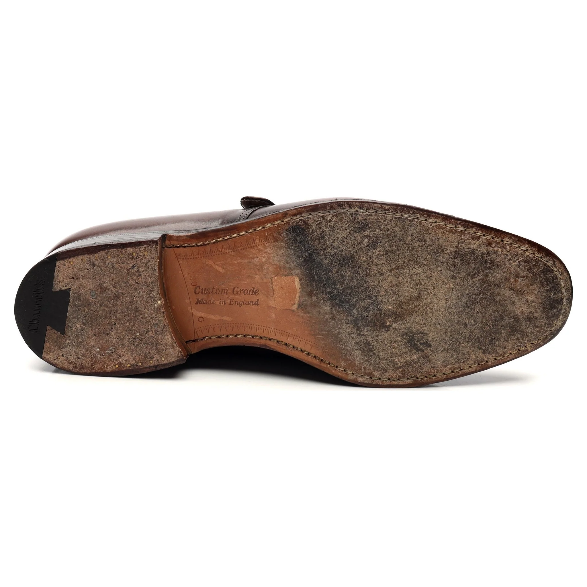 'Becket' Brown Leather Monk Strap UK 10 G - Image 11