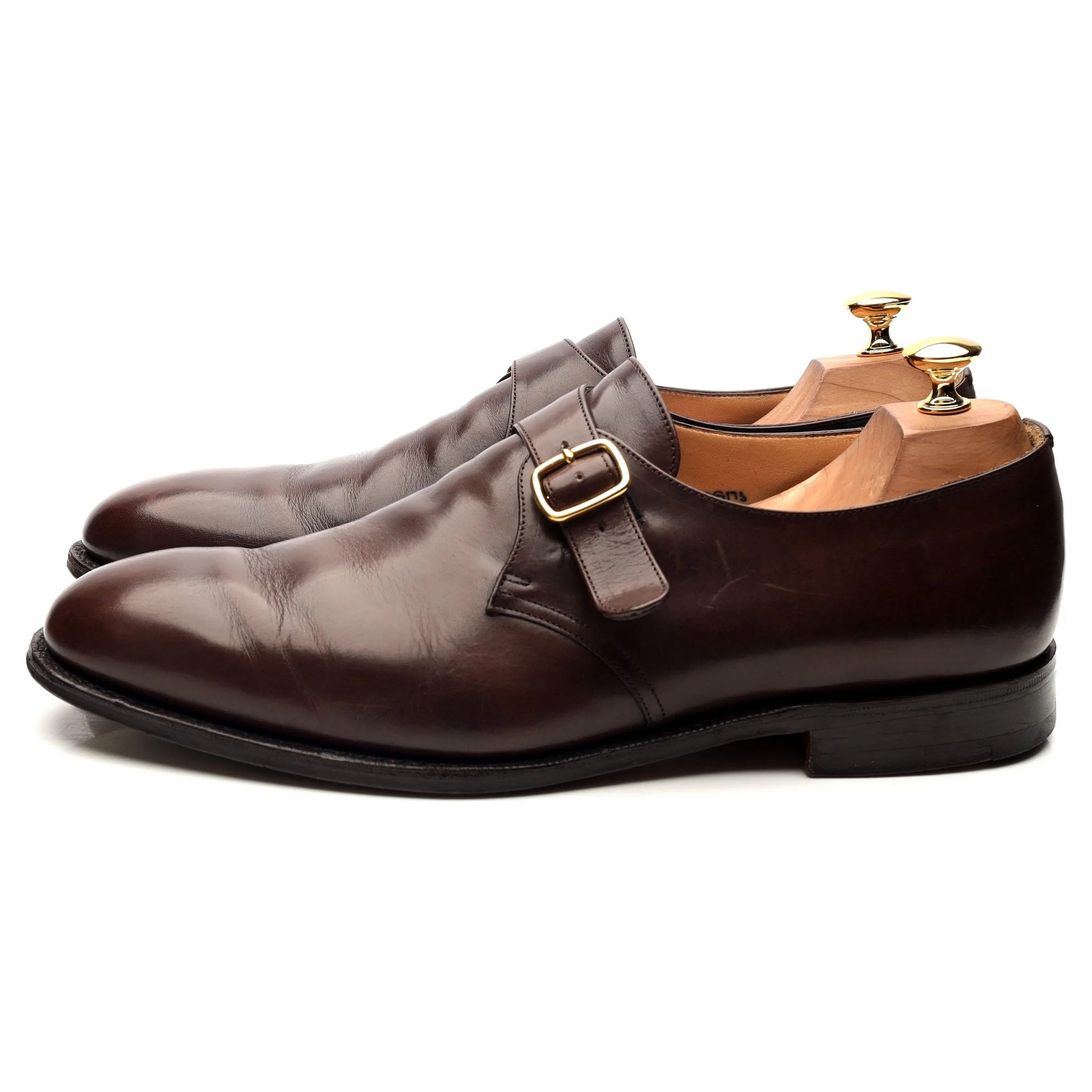 'Becket' Brown Leather Monk Strap UK 10 G - Image 2
