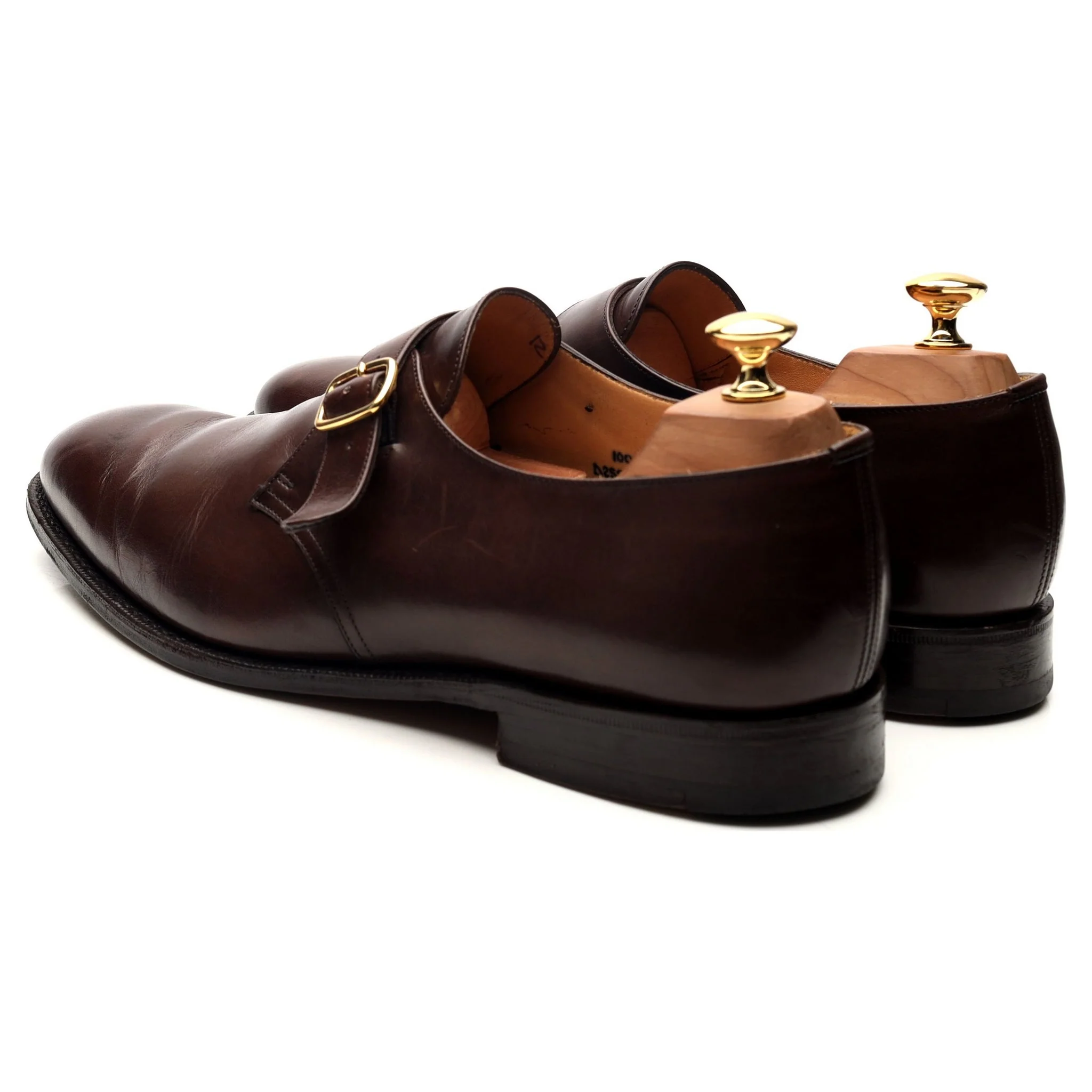 'Becket' Brown Leather Monk Strap UK 10 G - Image 3