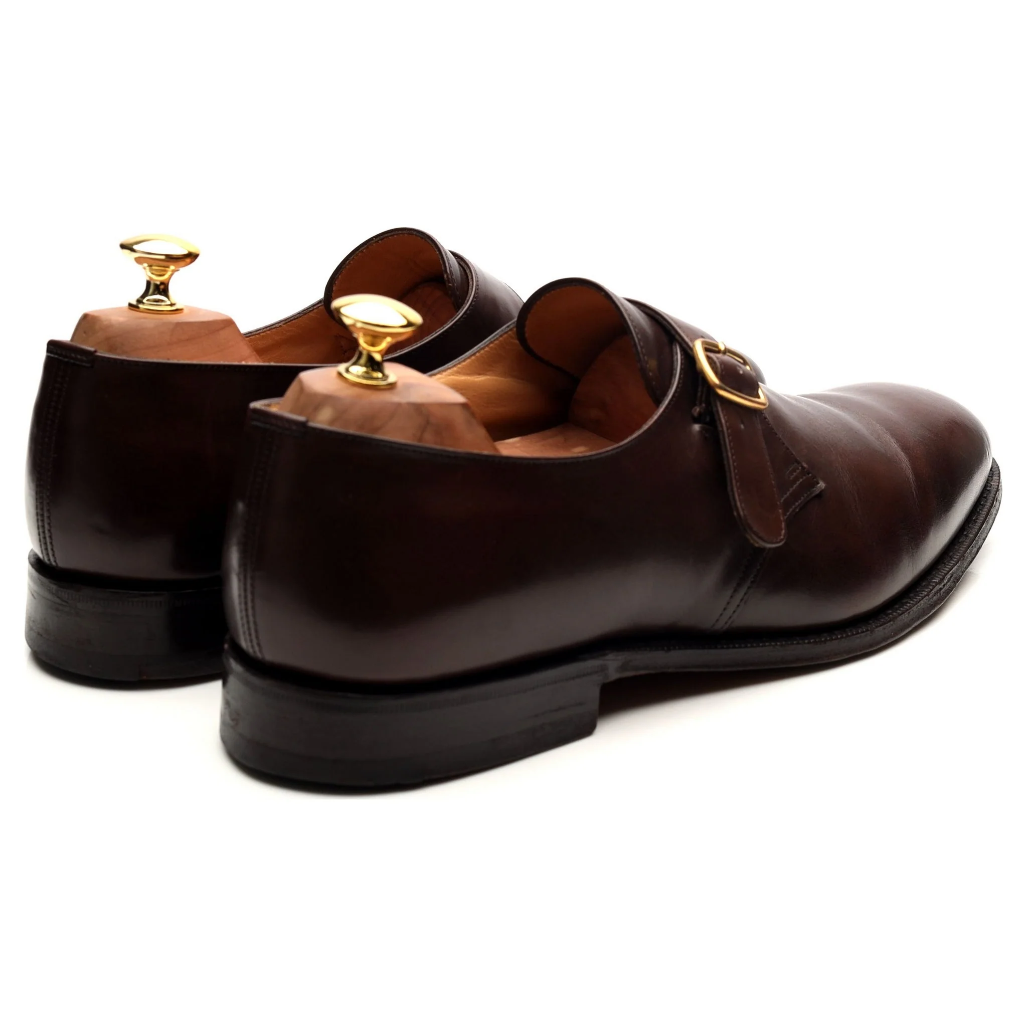 'Becket' Brown Leather Monk Strap UK 10 G - Image 5