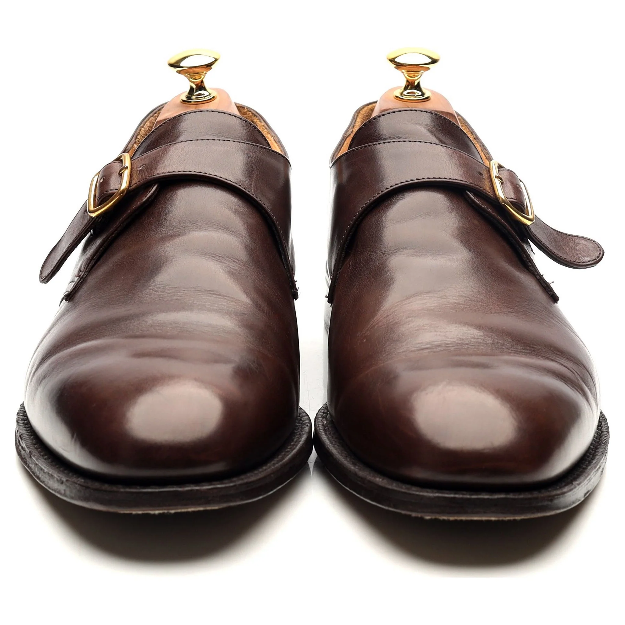 'Becket' Brown Leather Monk Strap UK 10 G - Image 8