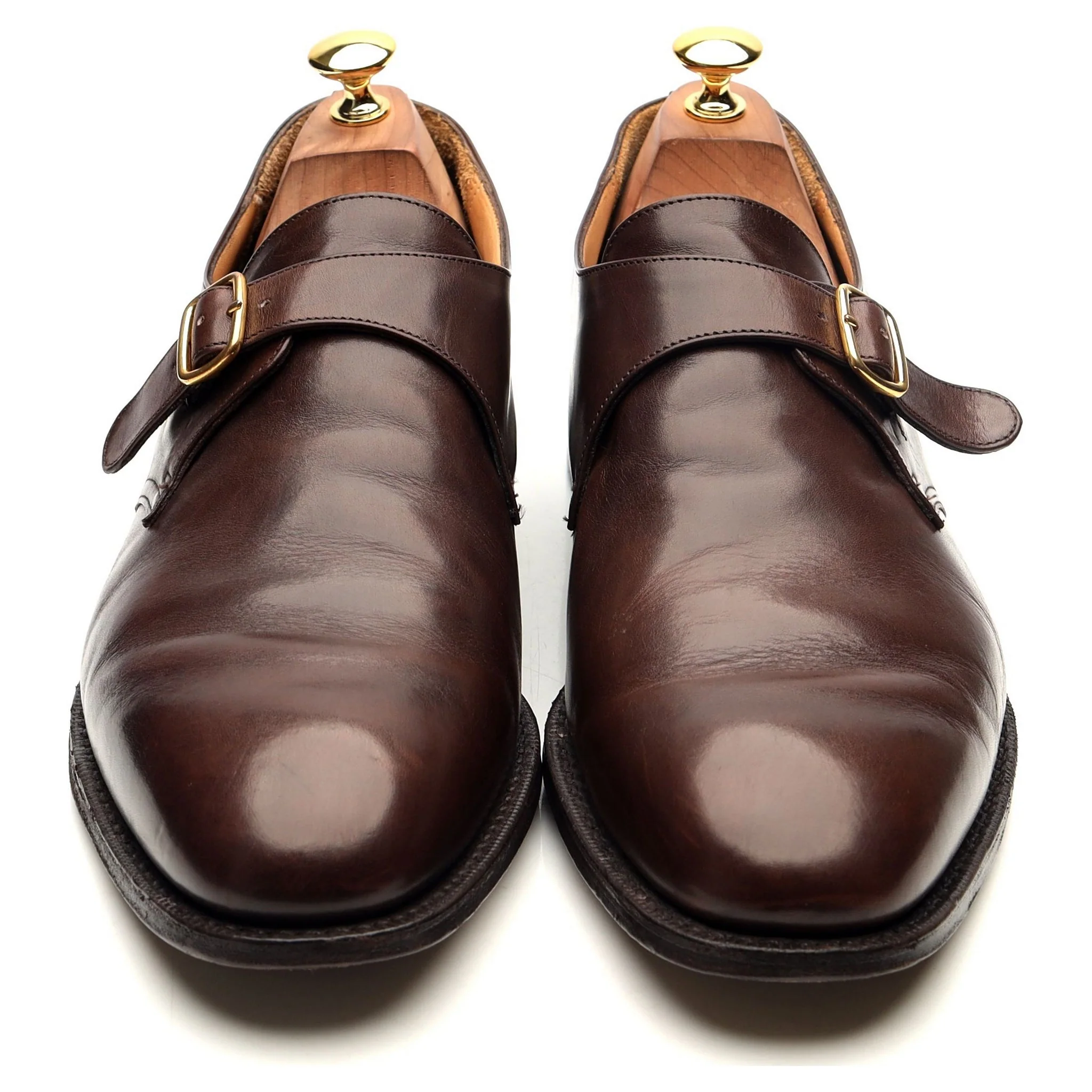 'Becket' Brown Leather Monk Strap UK 10 G - Image 9