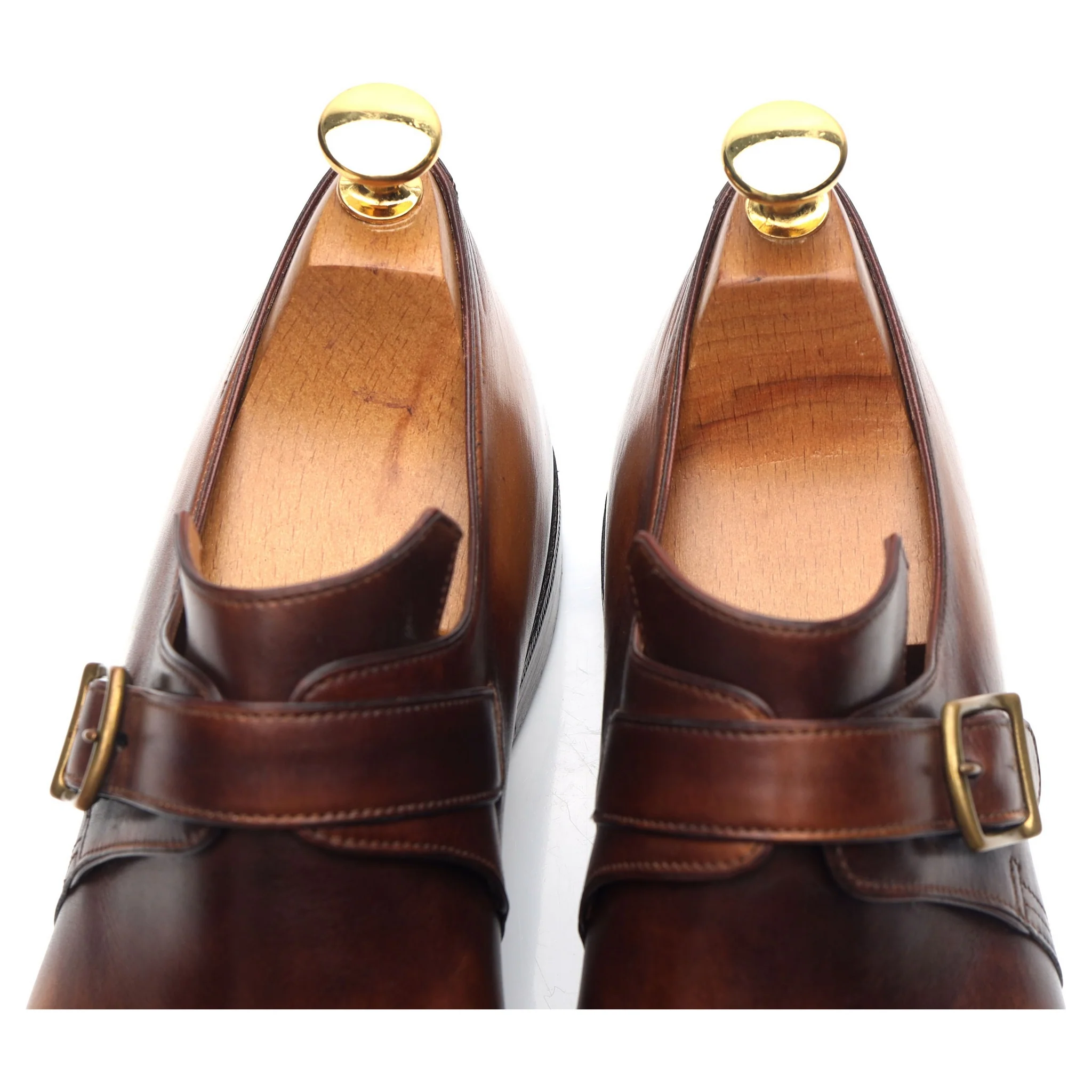 'Arca Buckle' Brown Leather Monk Strap UK 7 E - Image 10