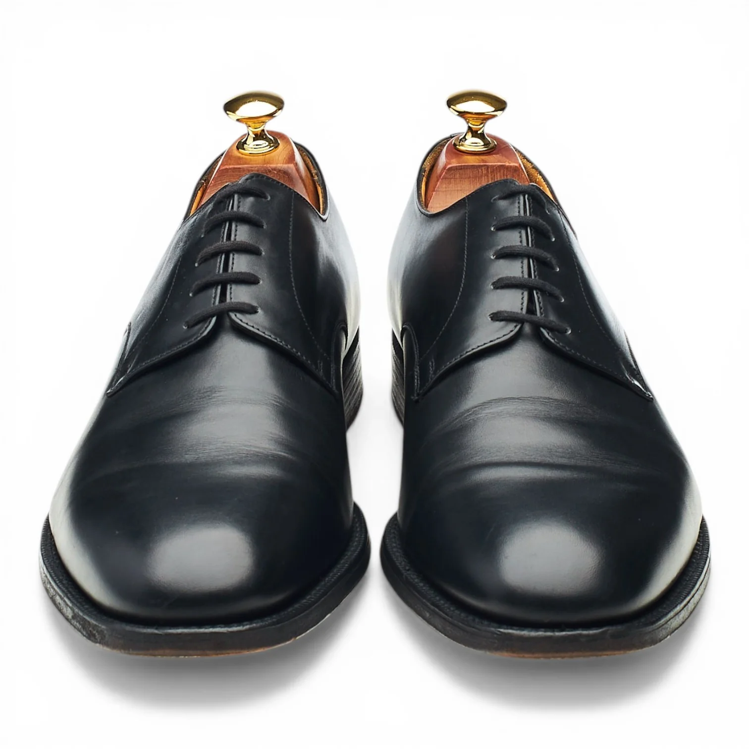 'Cranfield' Black Leather Derby UK 9 H - Image 2
