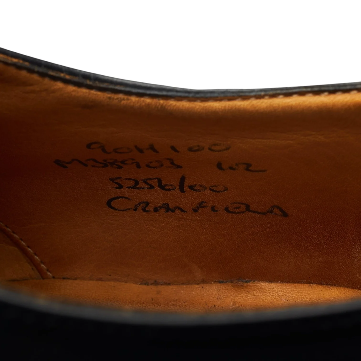 'Cranfield' Black Leather Derby UK 9 H - Image 7