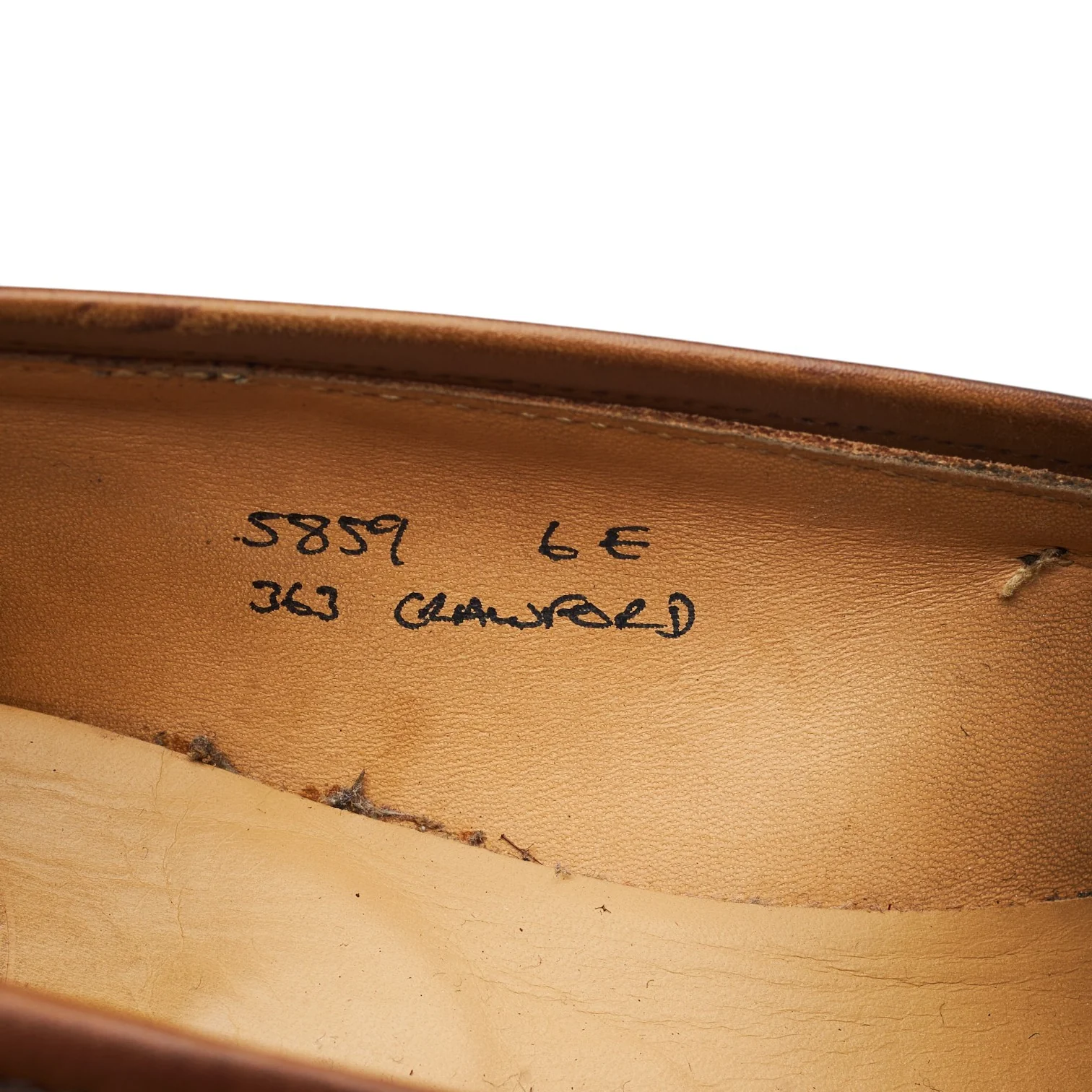 'Crawford' Dark Brown Leather Loafers UK 6 E - Image 8