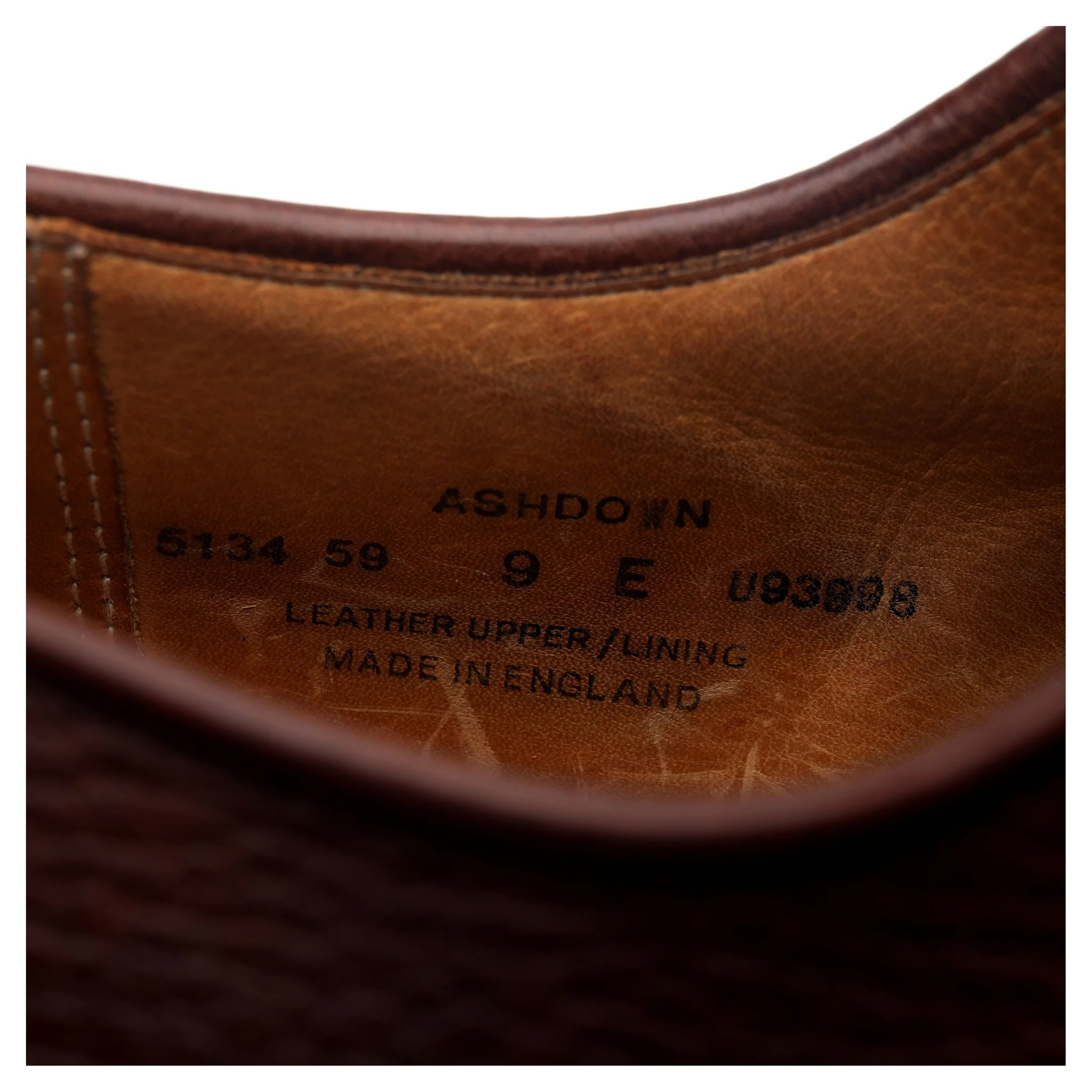 'Ashdown' Dark Brown Leather Derby UK 9 E - Image 13