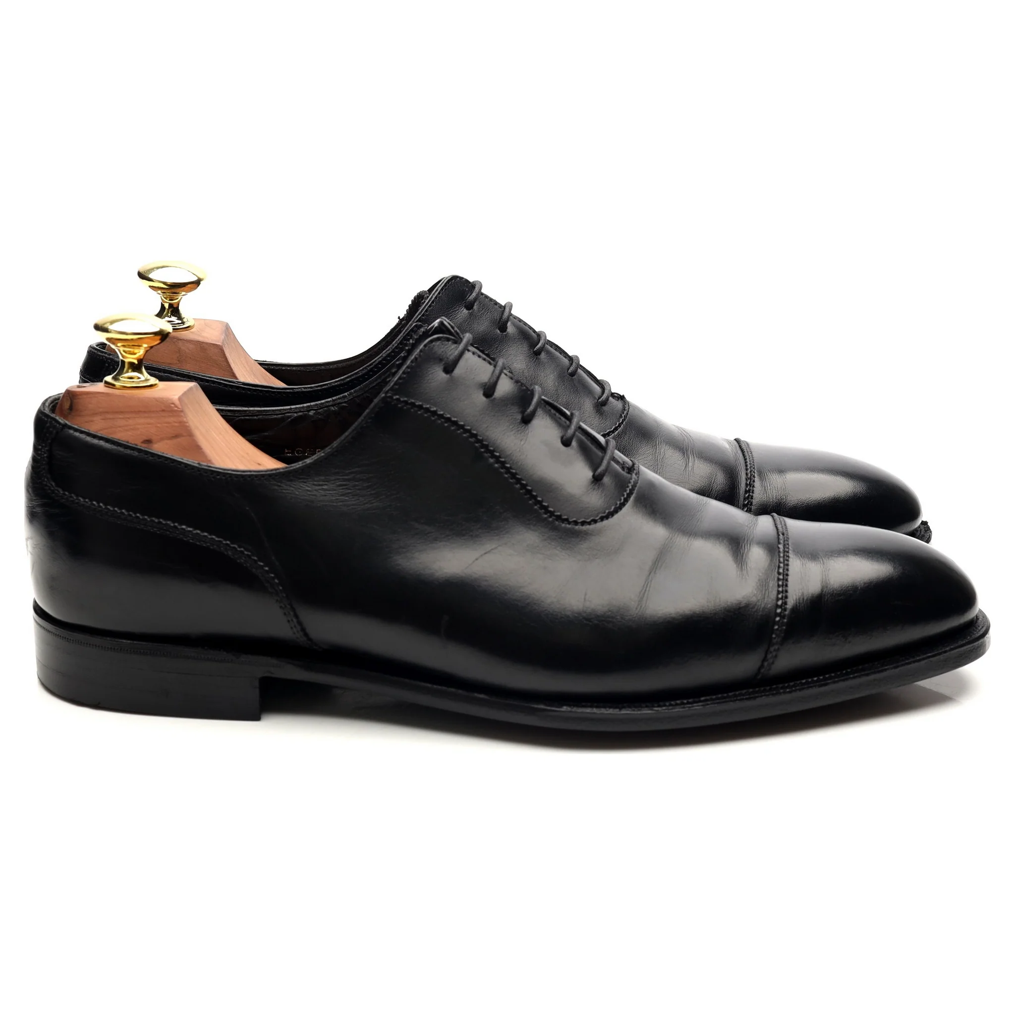'Egerton' Black Leather Oxford UK 7.5 E - Image 6