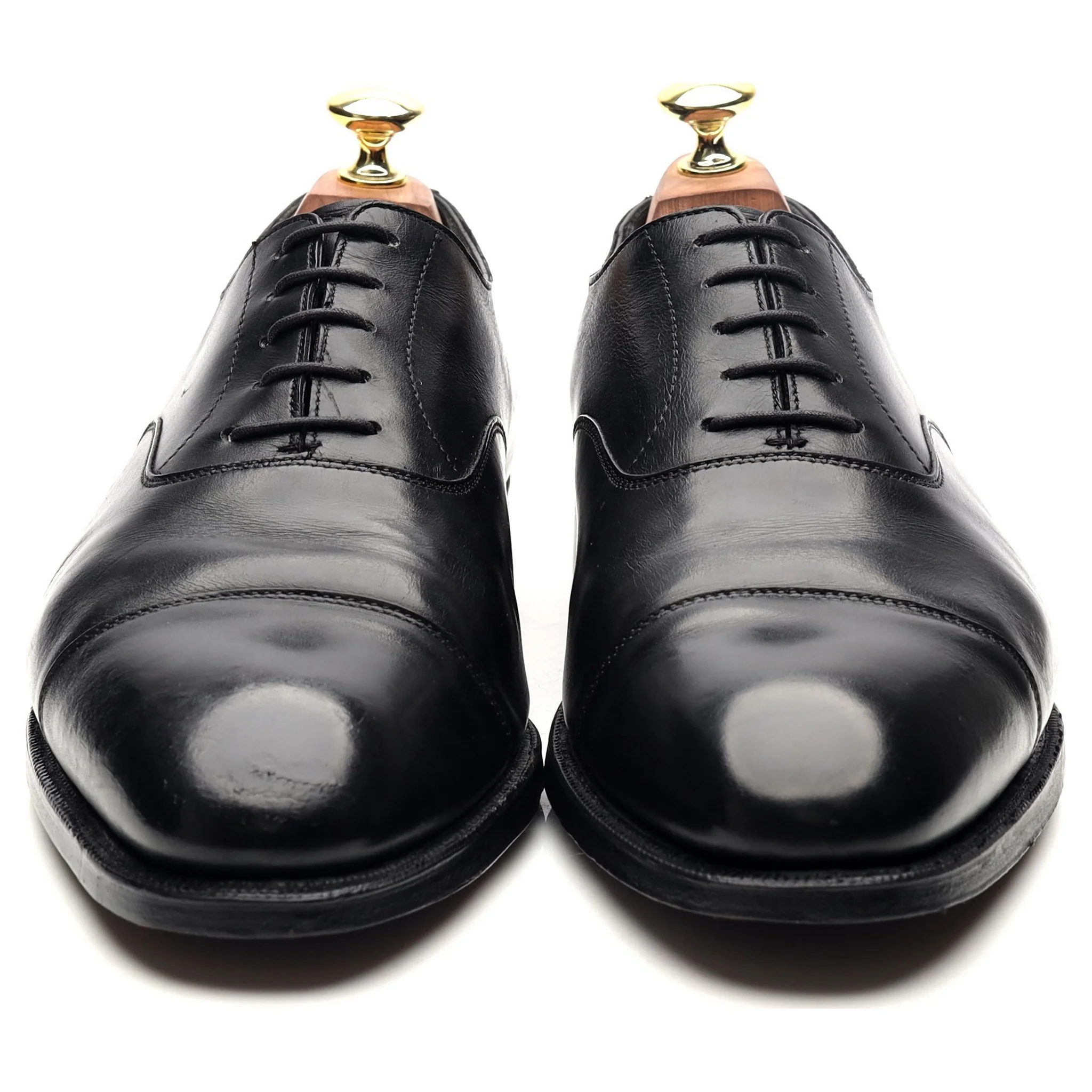 'Audley' Black Leather Oxford UK 7.5 E - Image 8