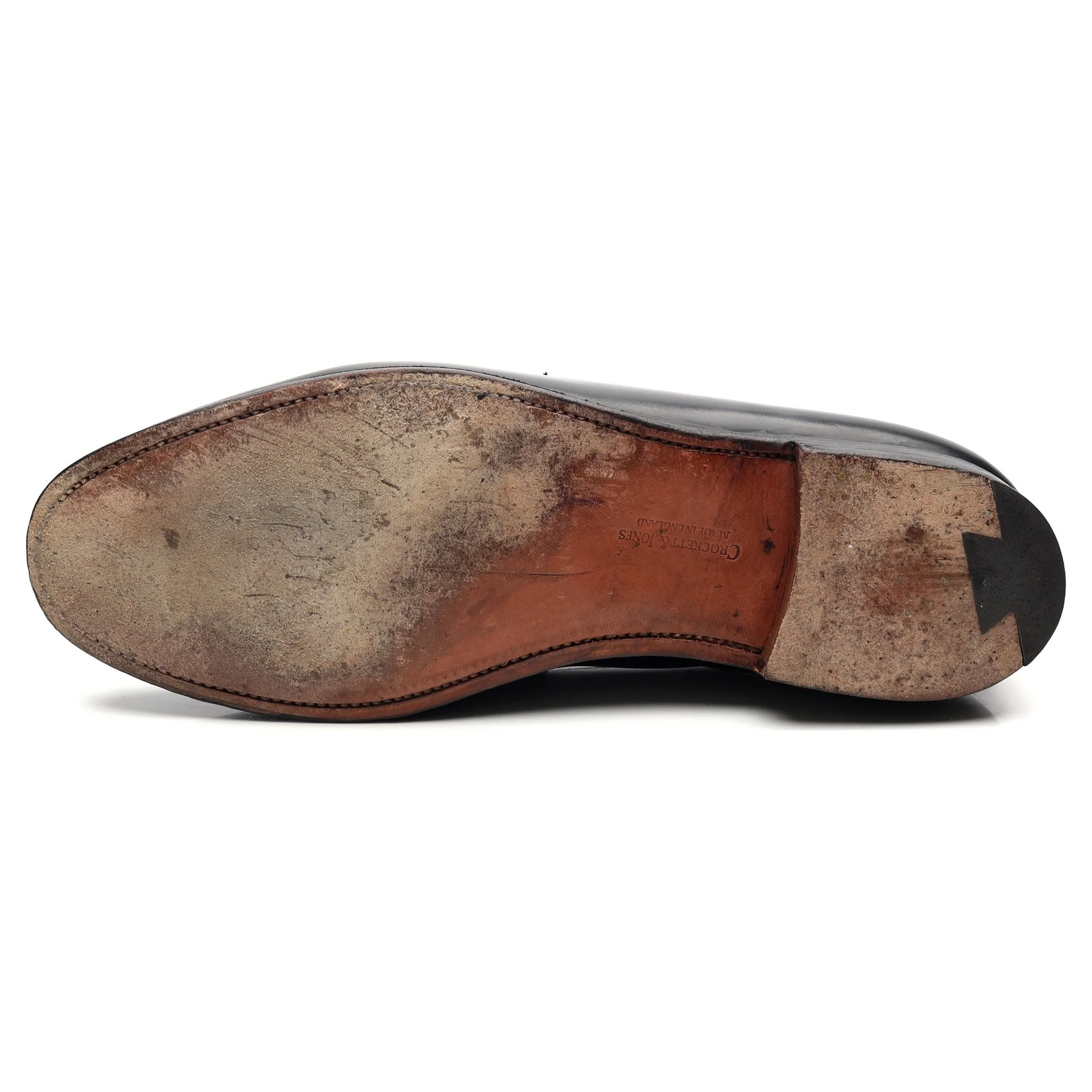 'Boston' Black Leather Loafers UK 9.5 E - Image 10
