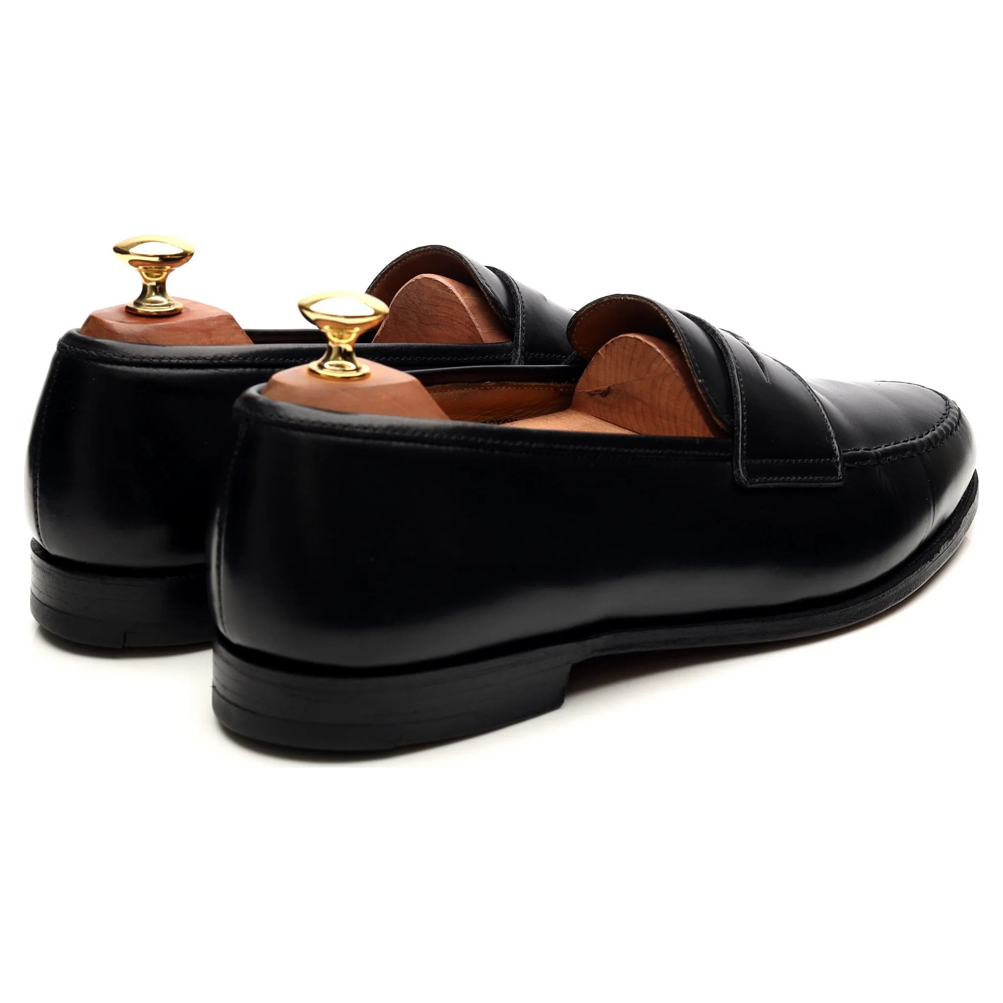 'Boston' Black Leather Loafers UK 9.5 E - Image 5